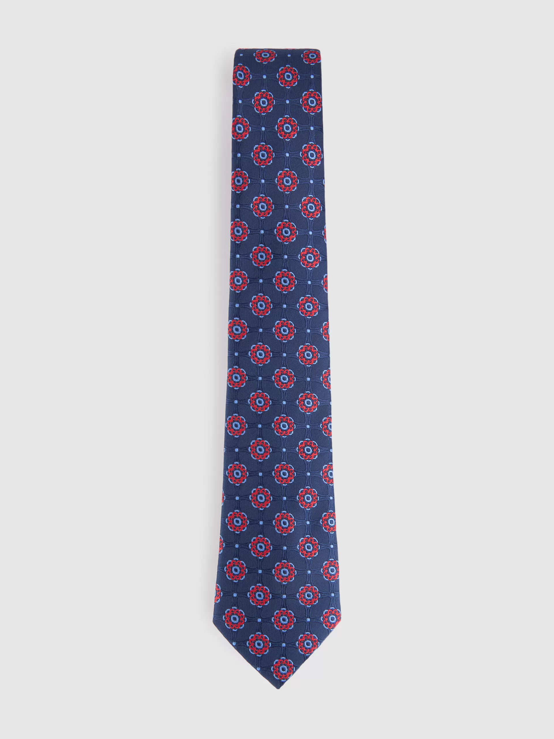 Cravate élégante en jacquard soyeux marine - Collection Alvaro Moreno MF