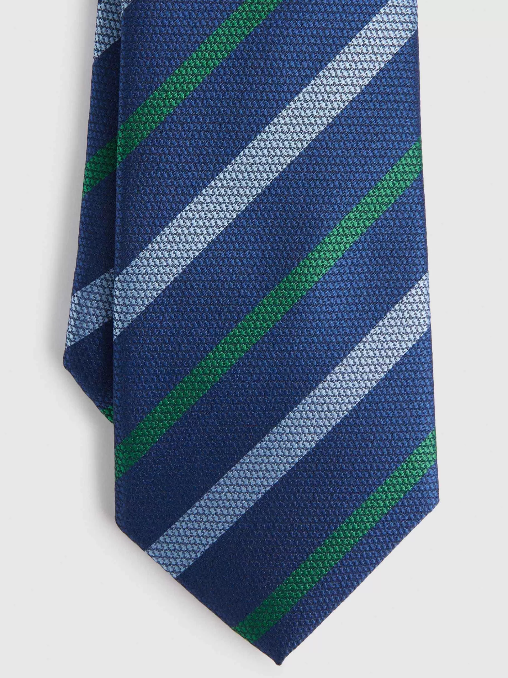 Cravate élégante en jacquard Alvaro Moreno - Bleu marine, style intemporel et fabrication soignée