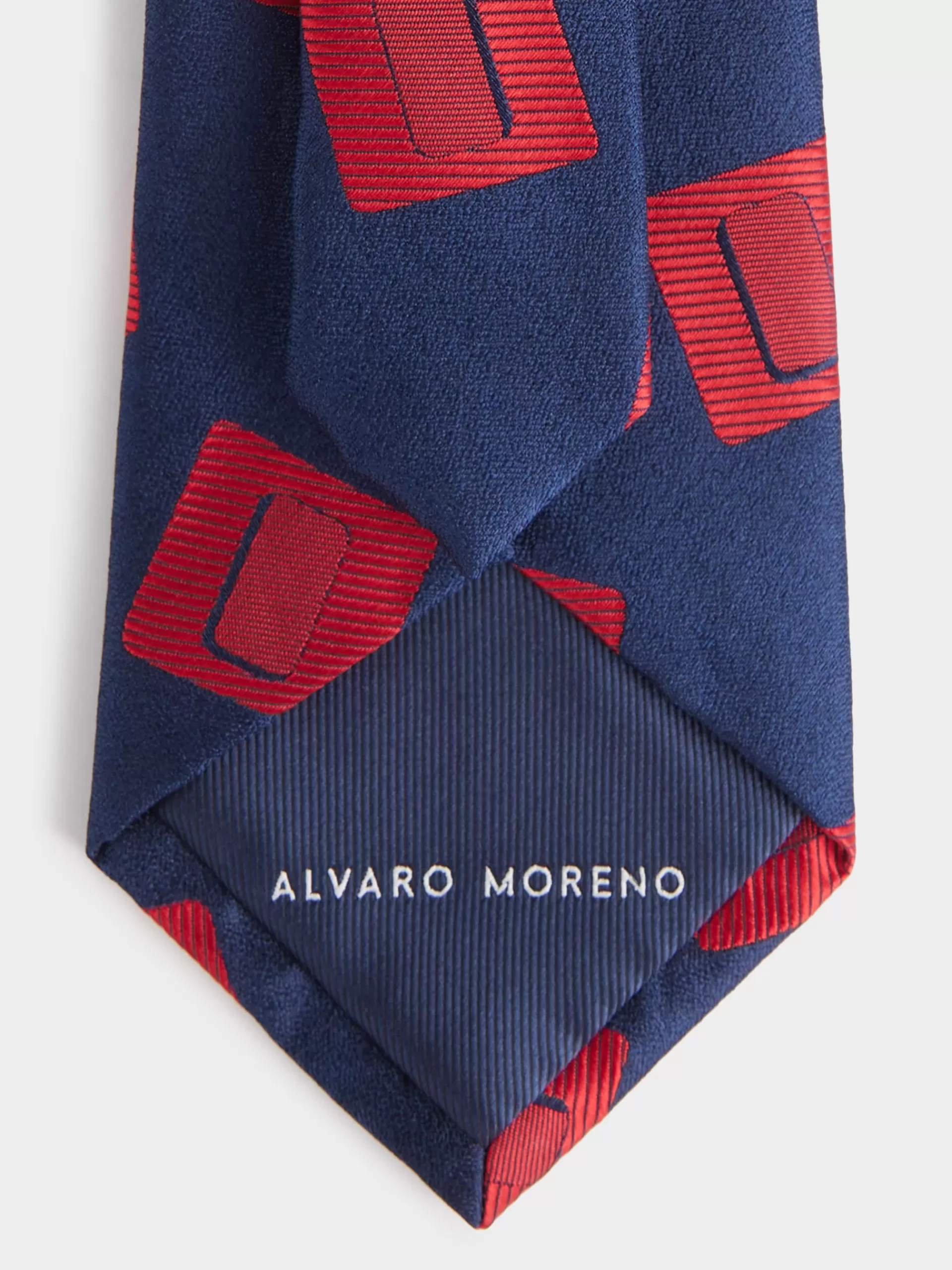 Cravate Alvaro Moreno en Jacquard MF - Bleu Marine Élégante | Style Intemporelle pour Homme
