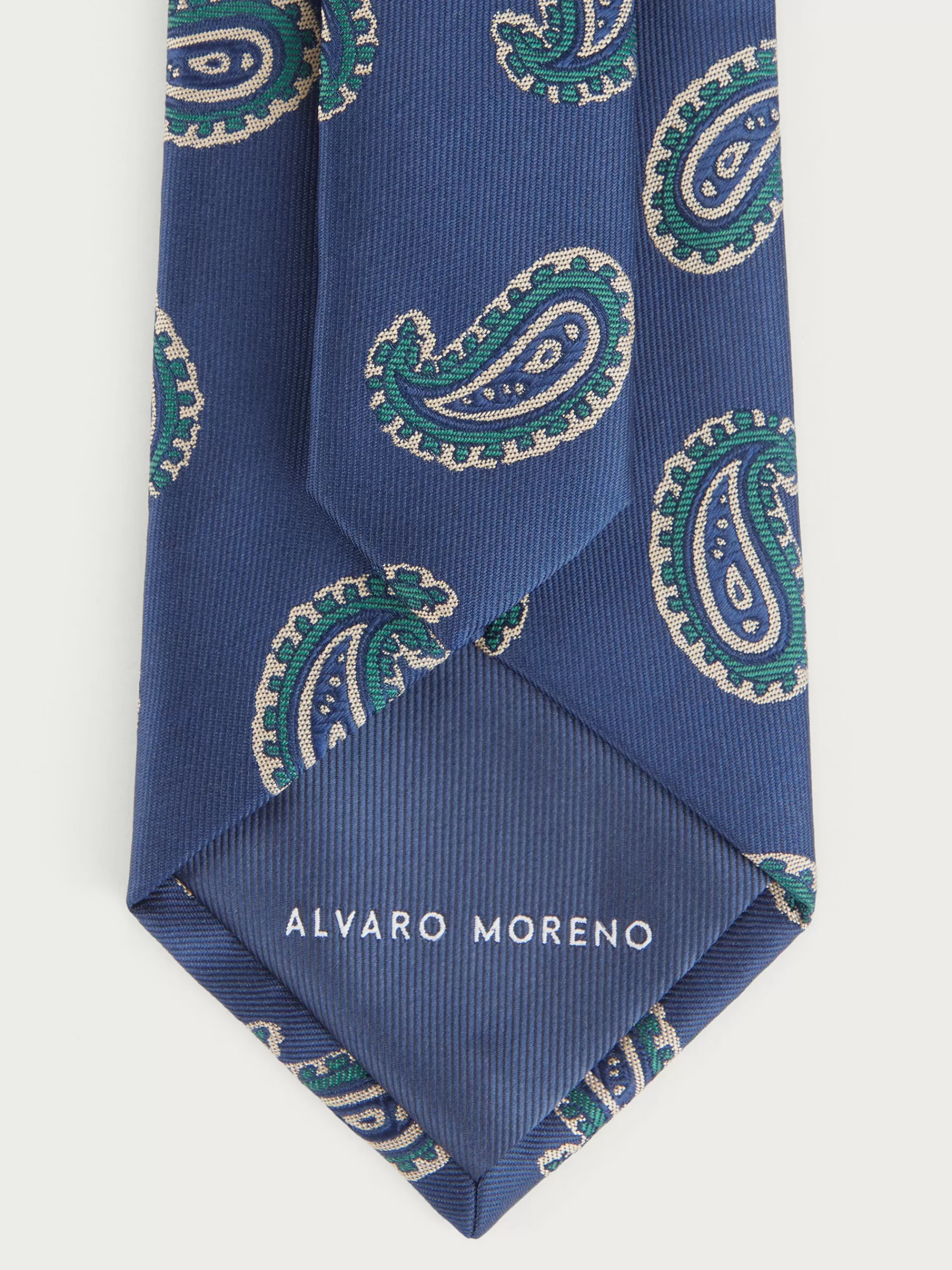Cravate élégante en Jacquard Marine - Collection Exclusive Alvaro Moreno