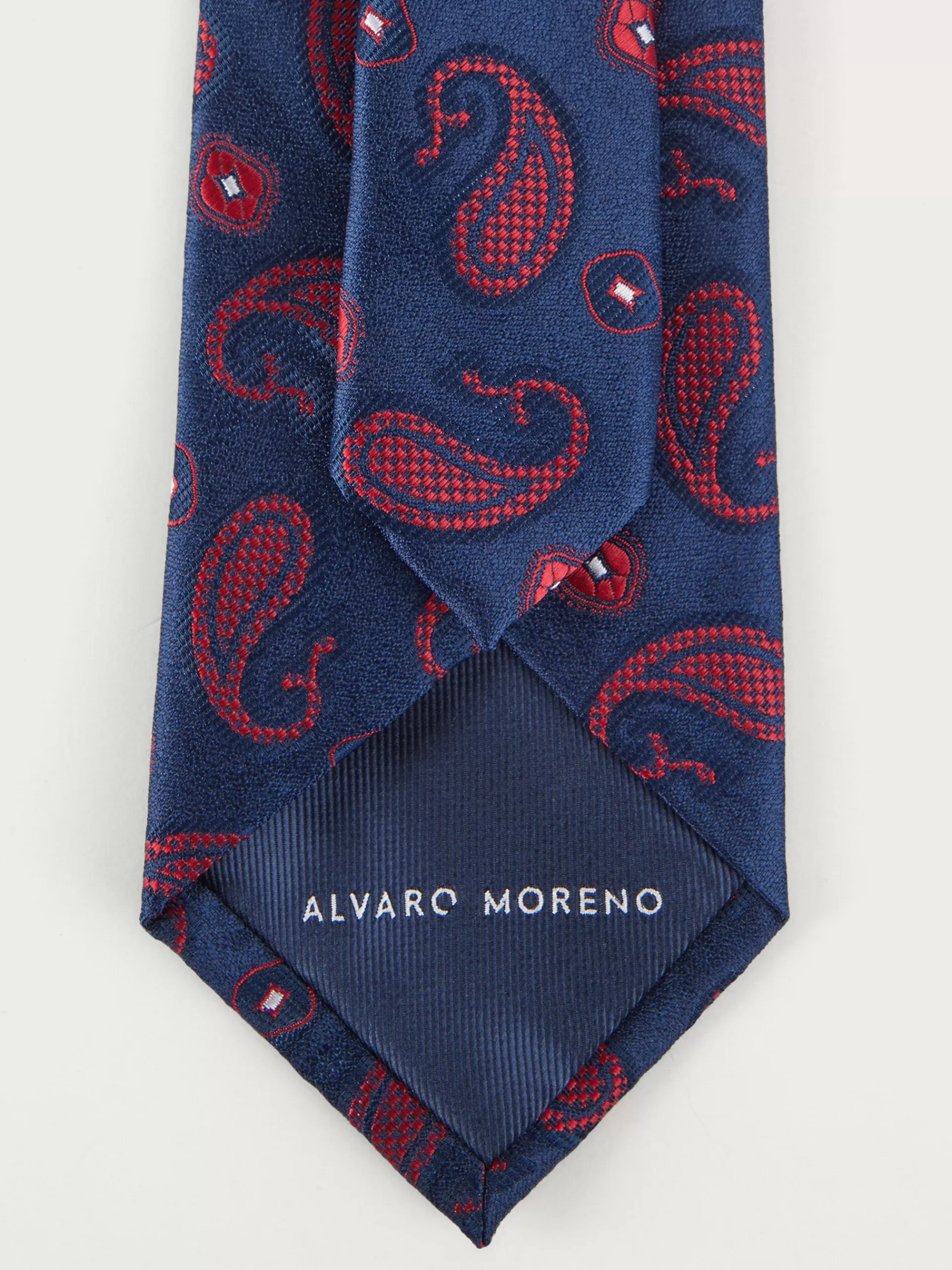 Cravate Jacquard Alvaro M. - Bleu Marine Élégant | Promotion Exclusive sur les Nouveautés Printanières