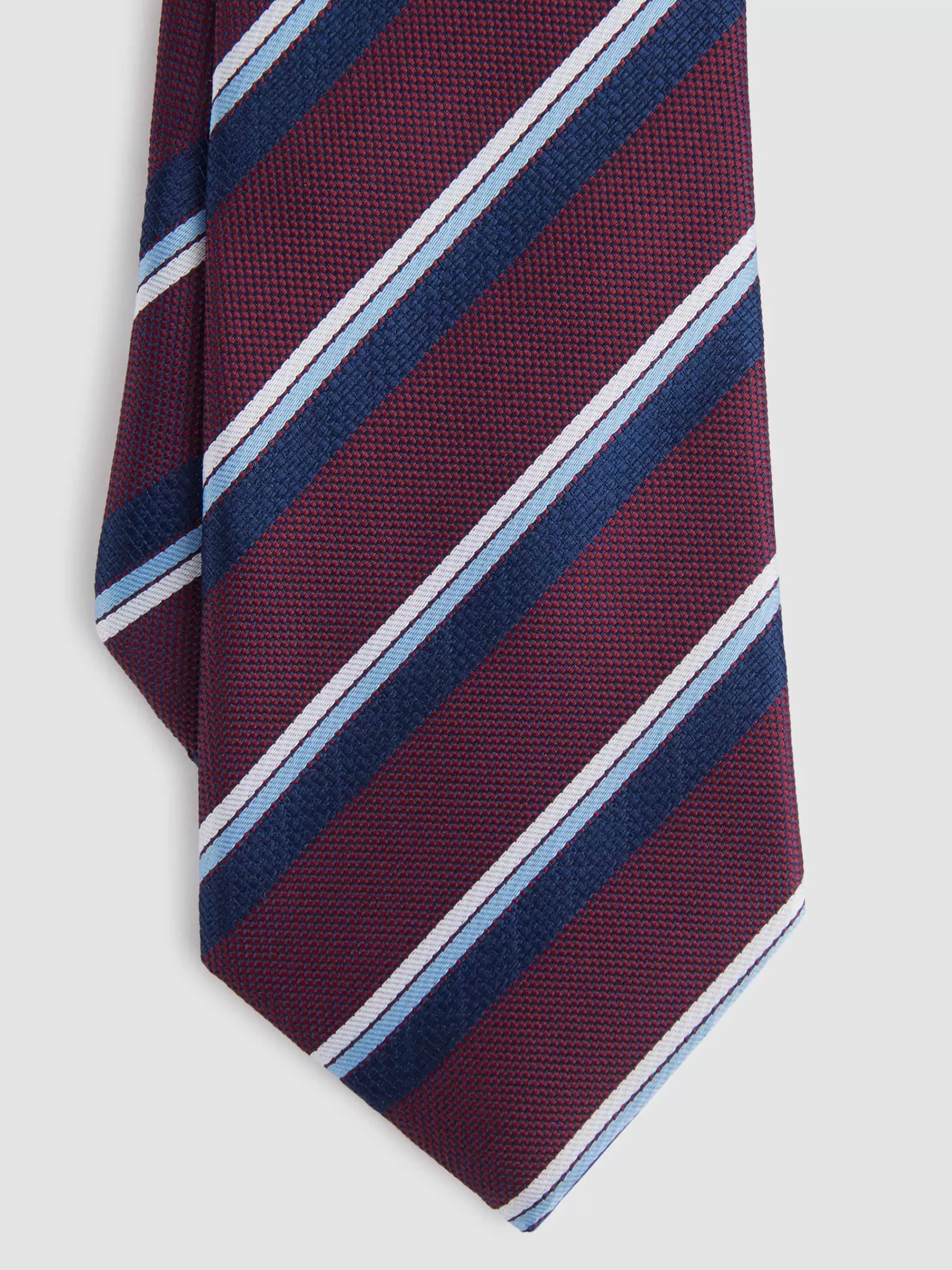 Cravate Jacquard Alvaro Moreno MF - Soie Élégante Rouge Bourgogne pour Style Raffiné