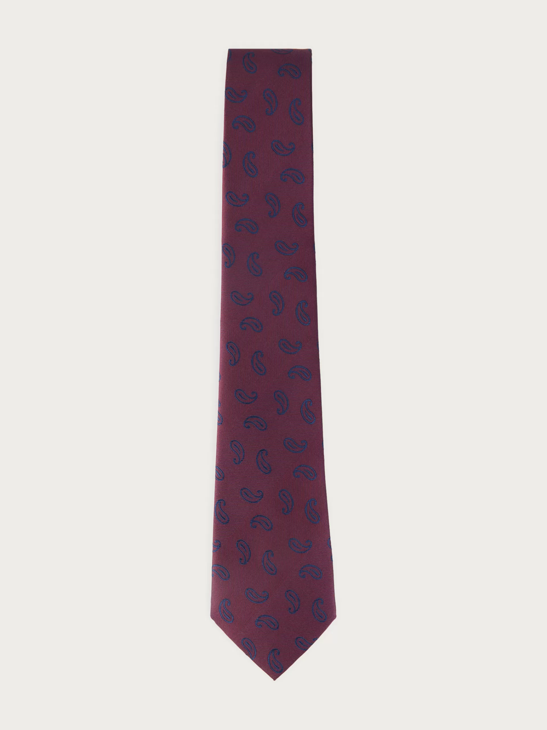 Cravate en Jacquard Marron Bordeaux par Alvaro Moreno - Collection Exclusive