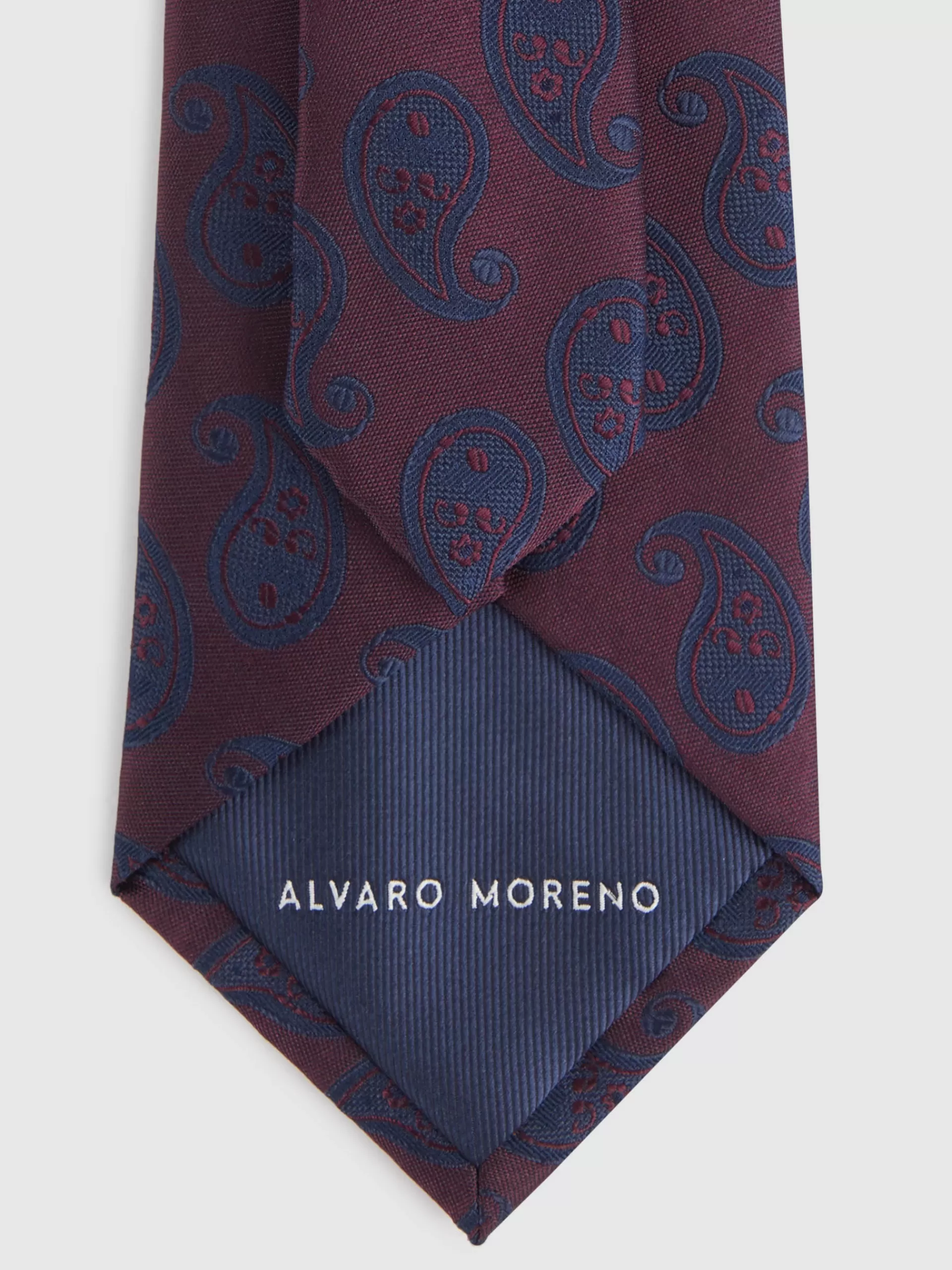 Cravate élégante en jacquard Alvaro Moreno - Rouge bordeaux raffiné (Collection MF)