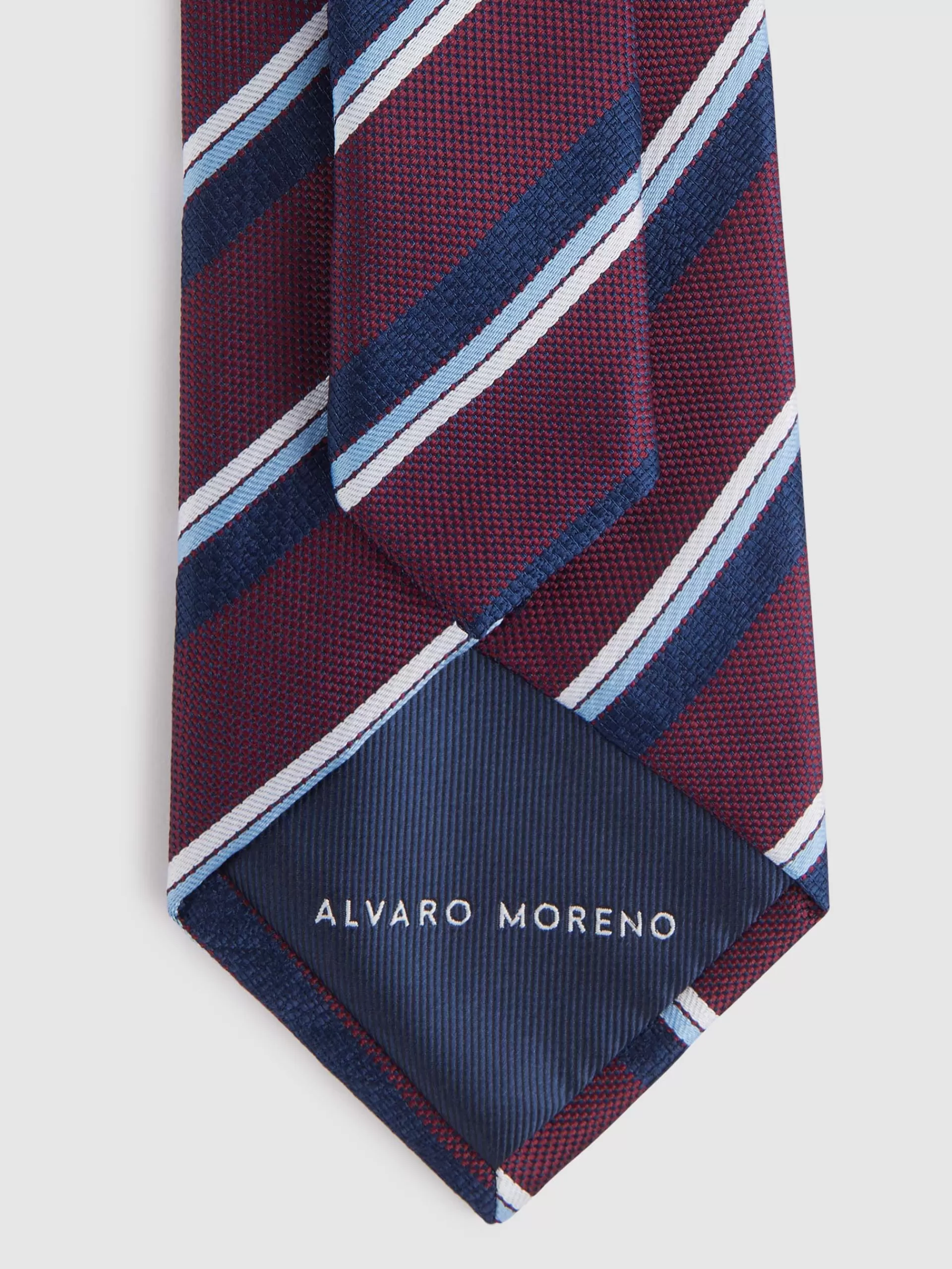 Cravate Jacquard Alvaro Moreno MF - Soie Élégante Rouge Bourgogne pour Style Raffiné