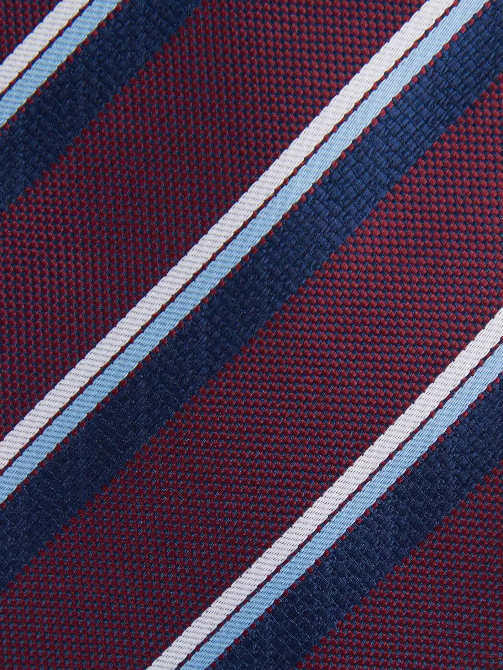Cravate Jacquard Alvaro Moreno MF - Soie Élégante Rouge Bourgogne pour Style Raffiné
