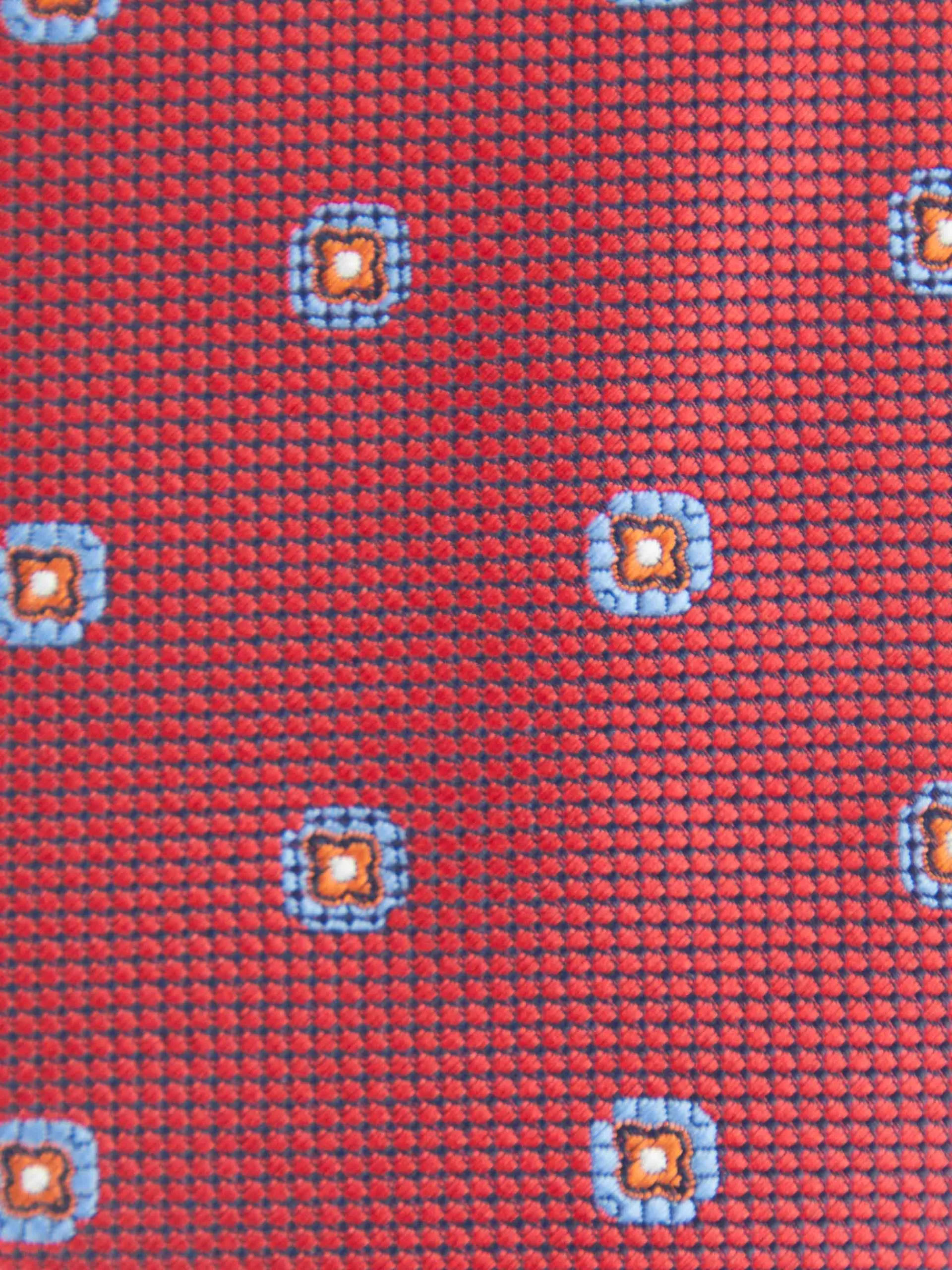 Cravate en Jacquard Élégante - Collection Alvaro Moreno • Soie Mélangée • Rouge Passion • Détails Artisanaux