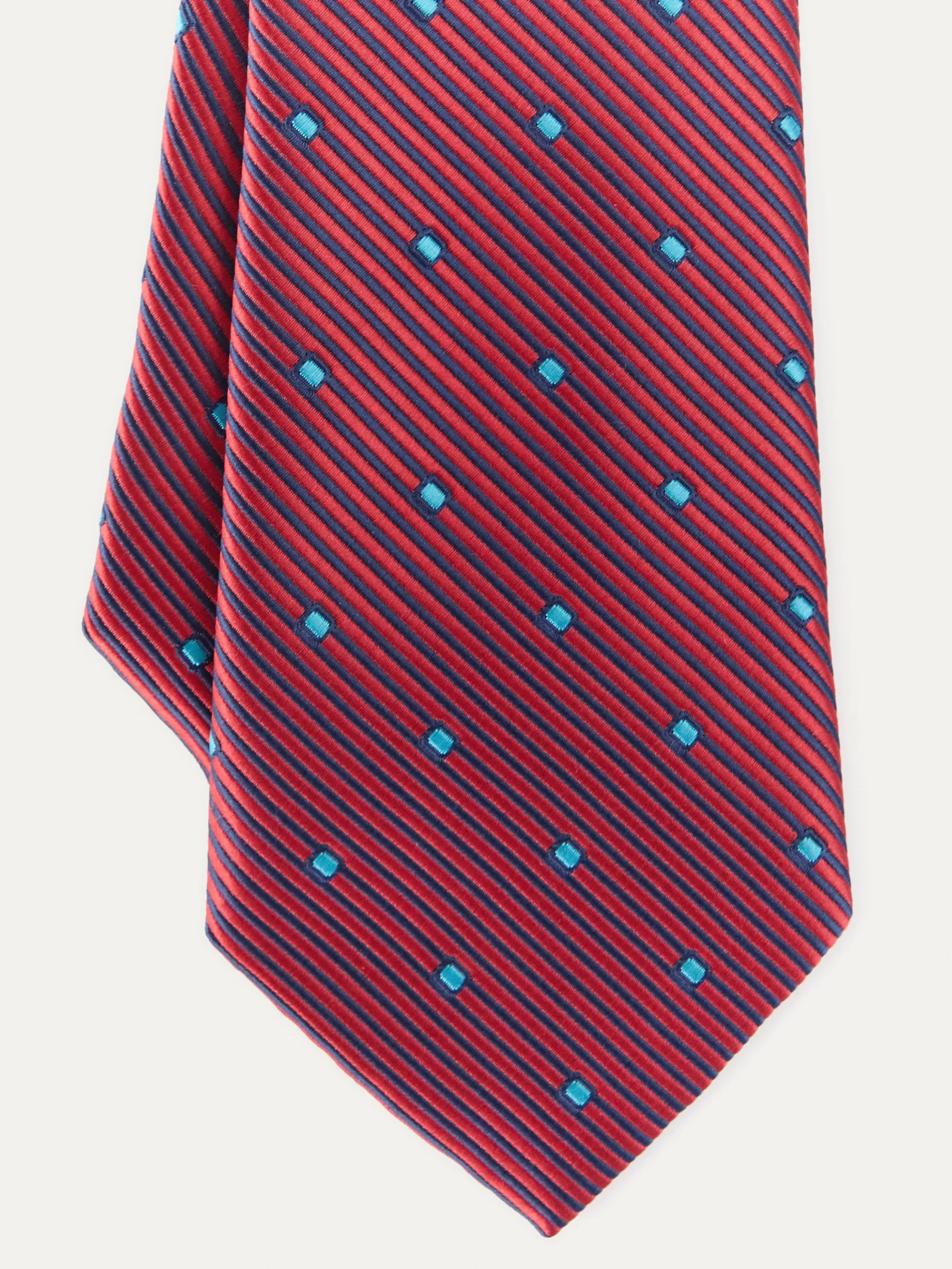 Cravate Alvaro Moreno en Jacquard Haut de Gamme - Rouge Rubis Élégant pour Style Moderne