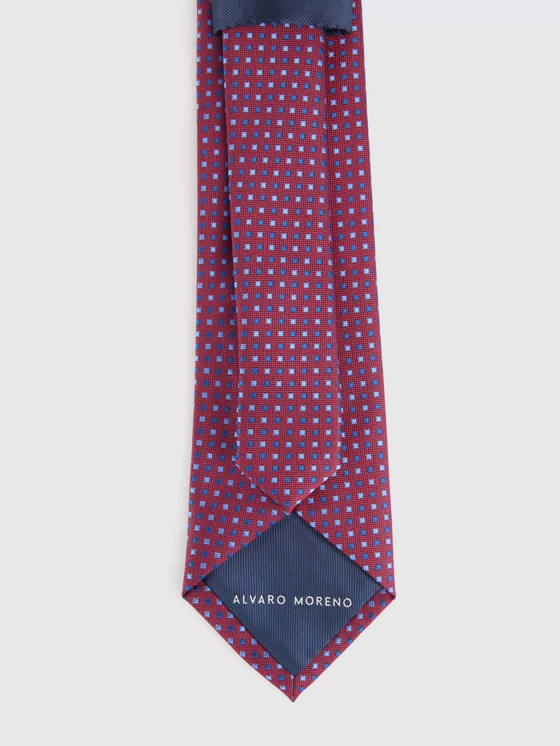Cravate Jacquard MF Alvaro Moreno - Rouge Vibrant à Motif Exclusif
