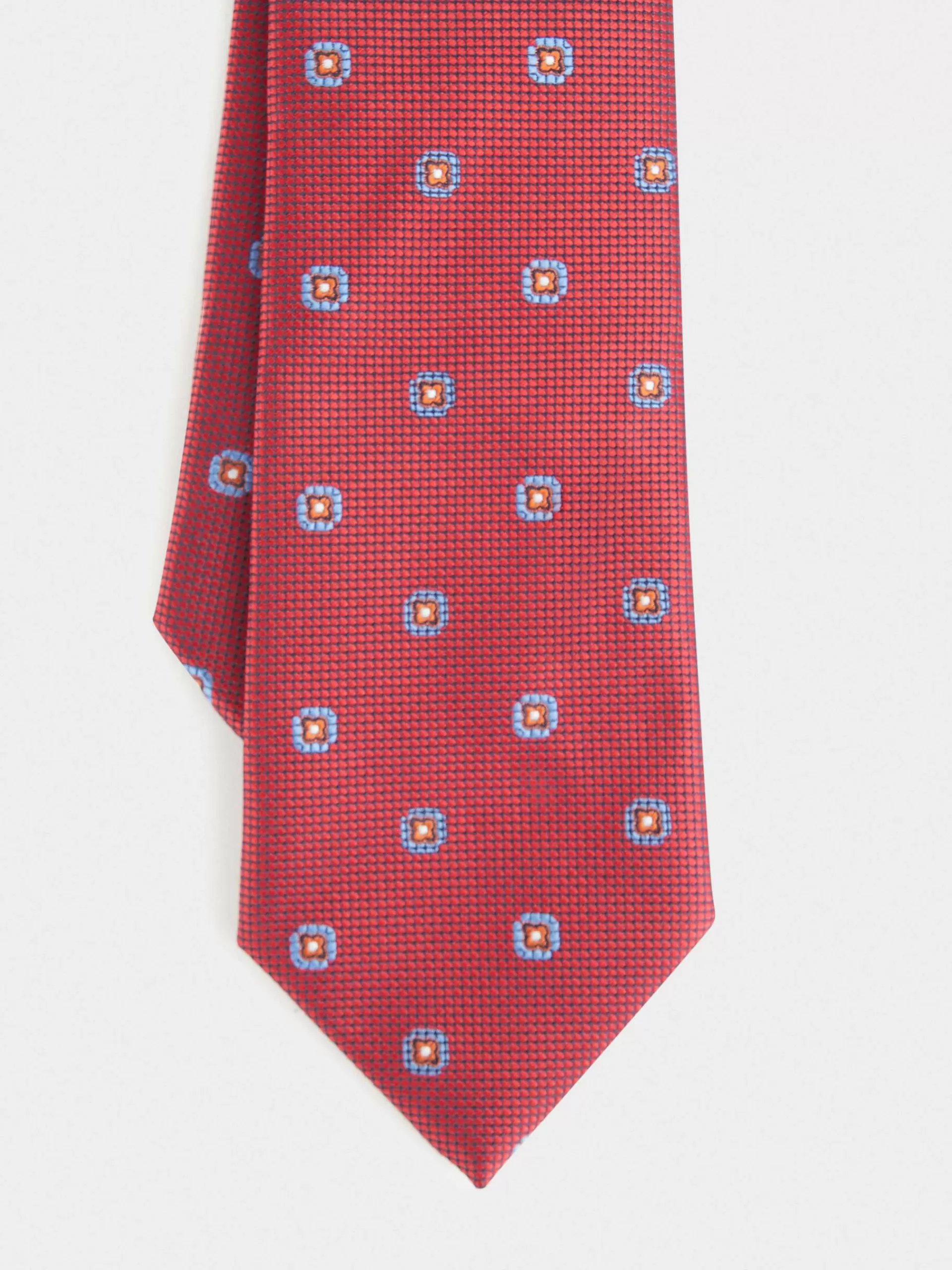 Cravate en Jacquard Élégante - Collection Alvaro Moreno • Soie Mélangée • Rouge Passion • Détails Artisanaux