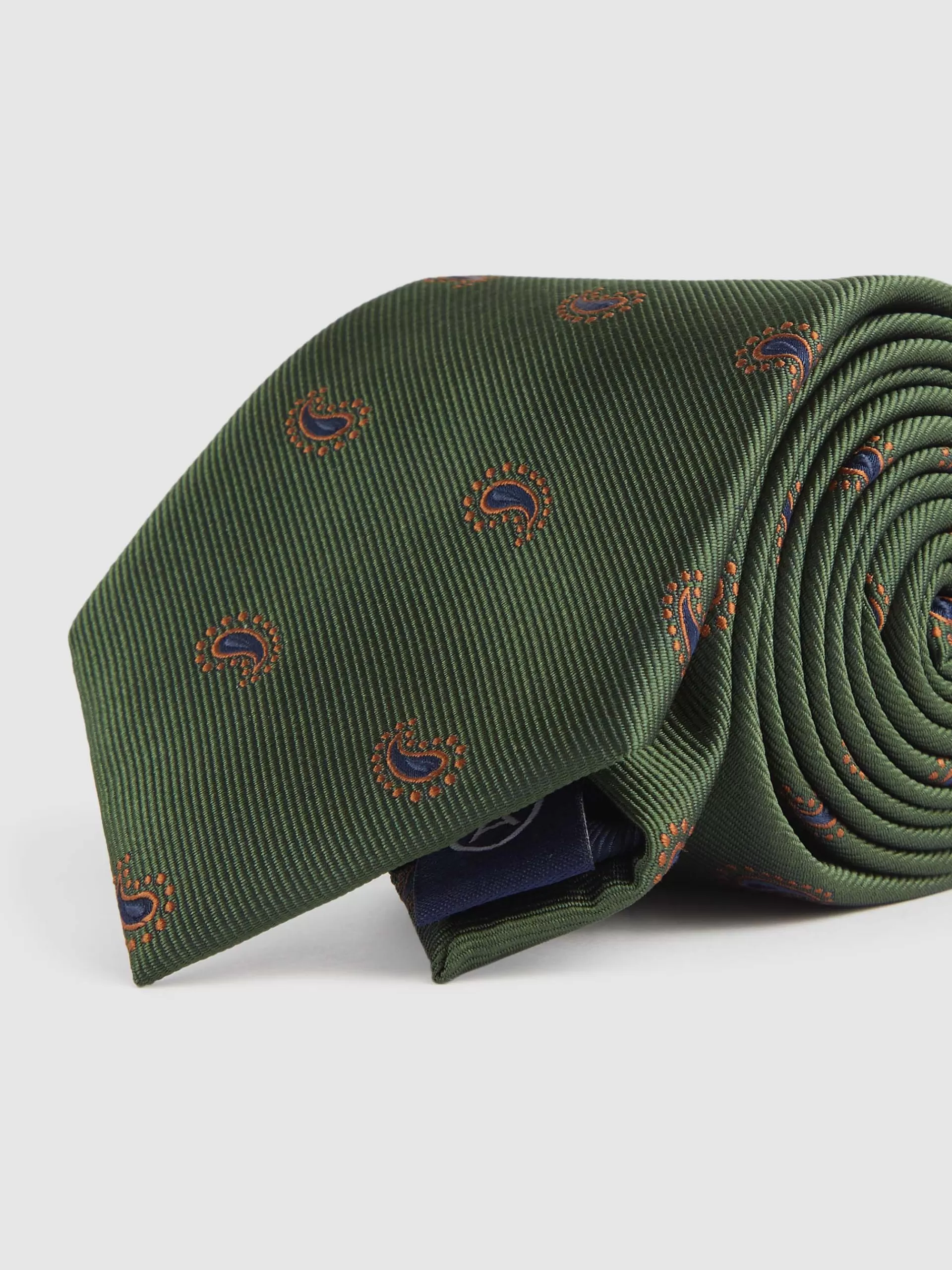 Cravate pour homme en jacquard vert émeraude - Collection Alvaro Moreno MF - Élégance intemporelle avec motifs tissés