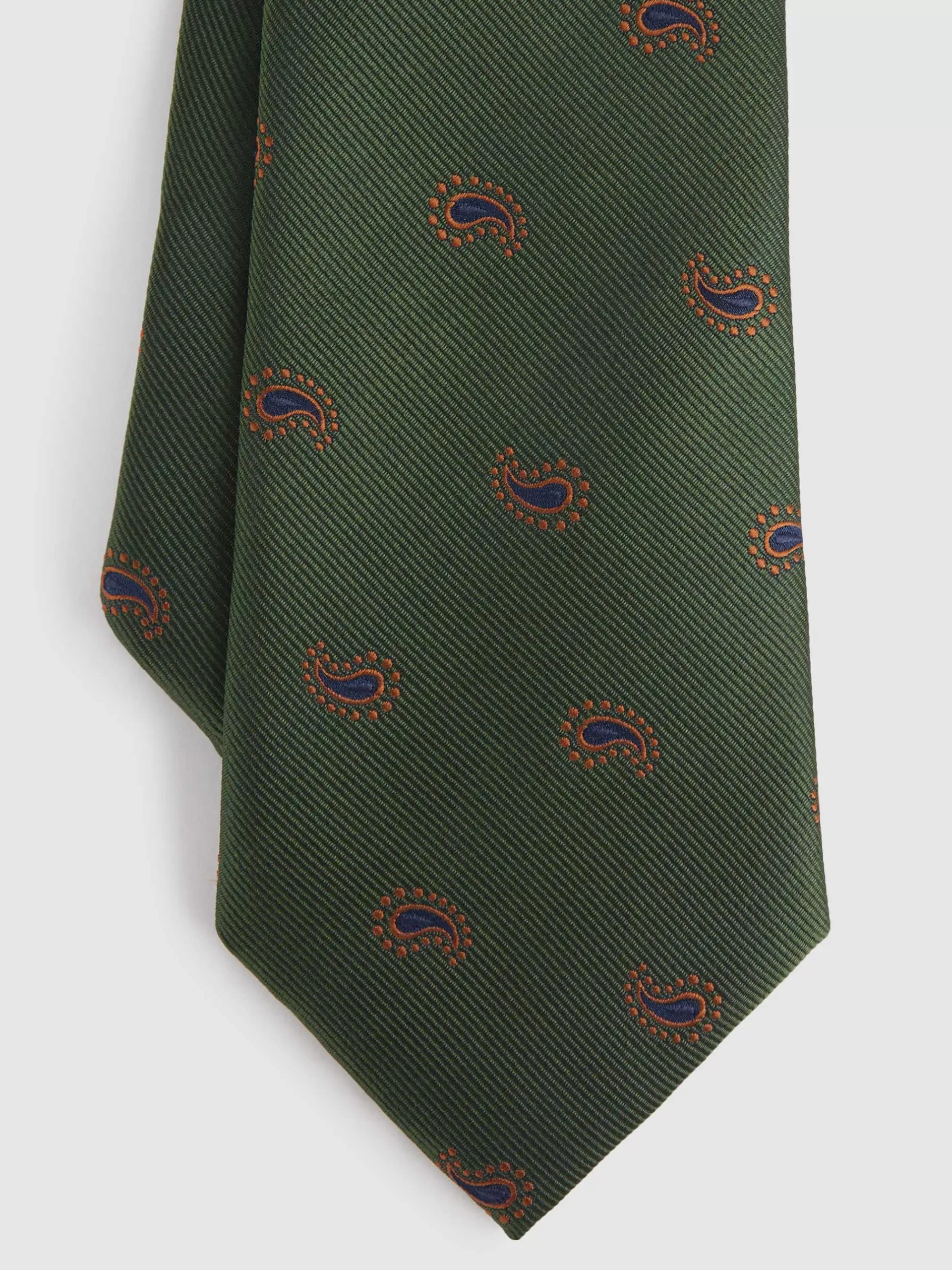 Cravate pour homme en jacquard vert émeraude - Collection Alvaro Moreno MF - Élégance intemporelle avec motifs tissés