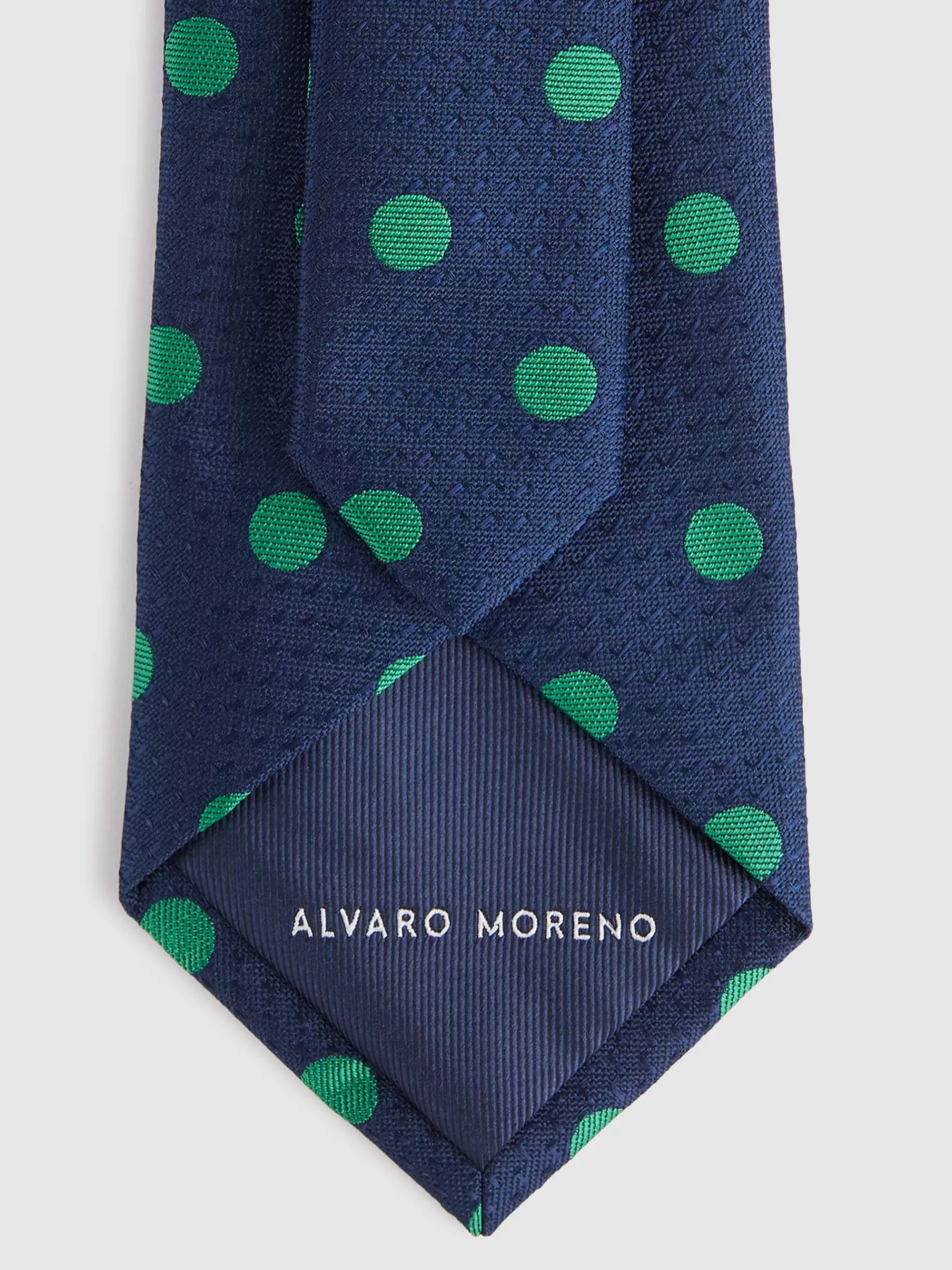 Élégante Cravate Jacquard Alvaro Moreno - Vert Forêt | Motif Géométrique Moderne & Style Intemporel