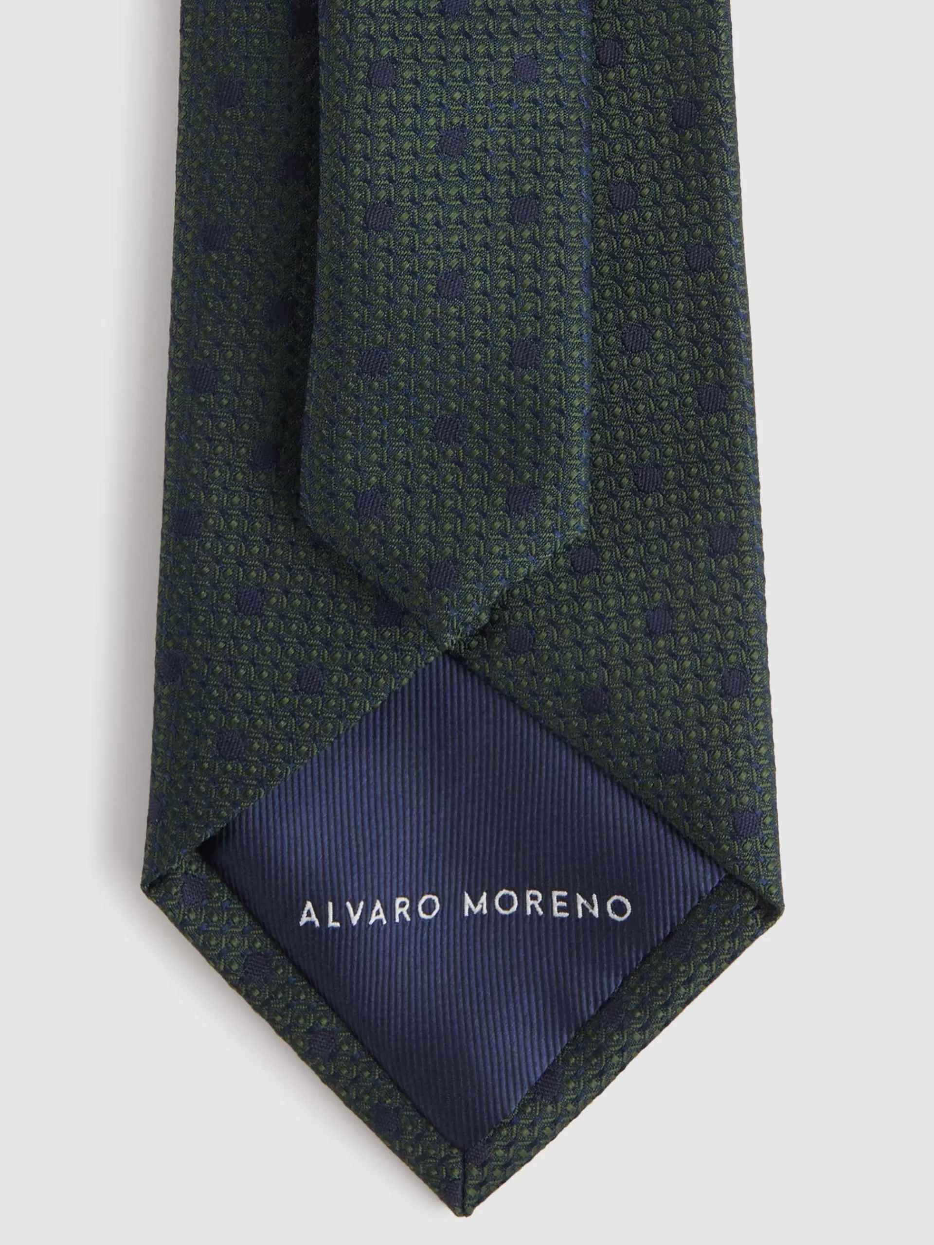 Cravate en Jacquard Vert Émeraude - Collection Exclusive Alvaro Moreno - Modèle Français Style Élégant Intemporel