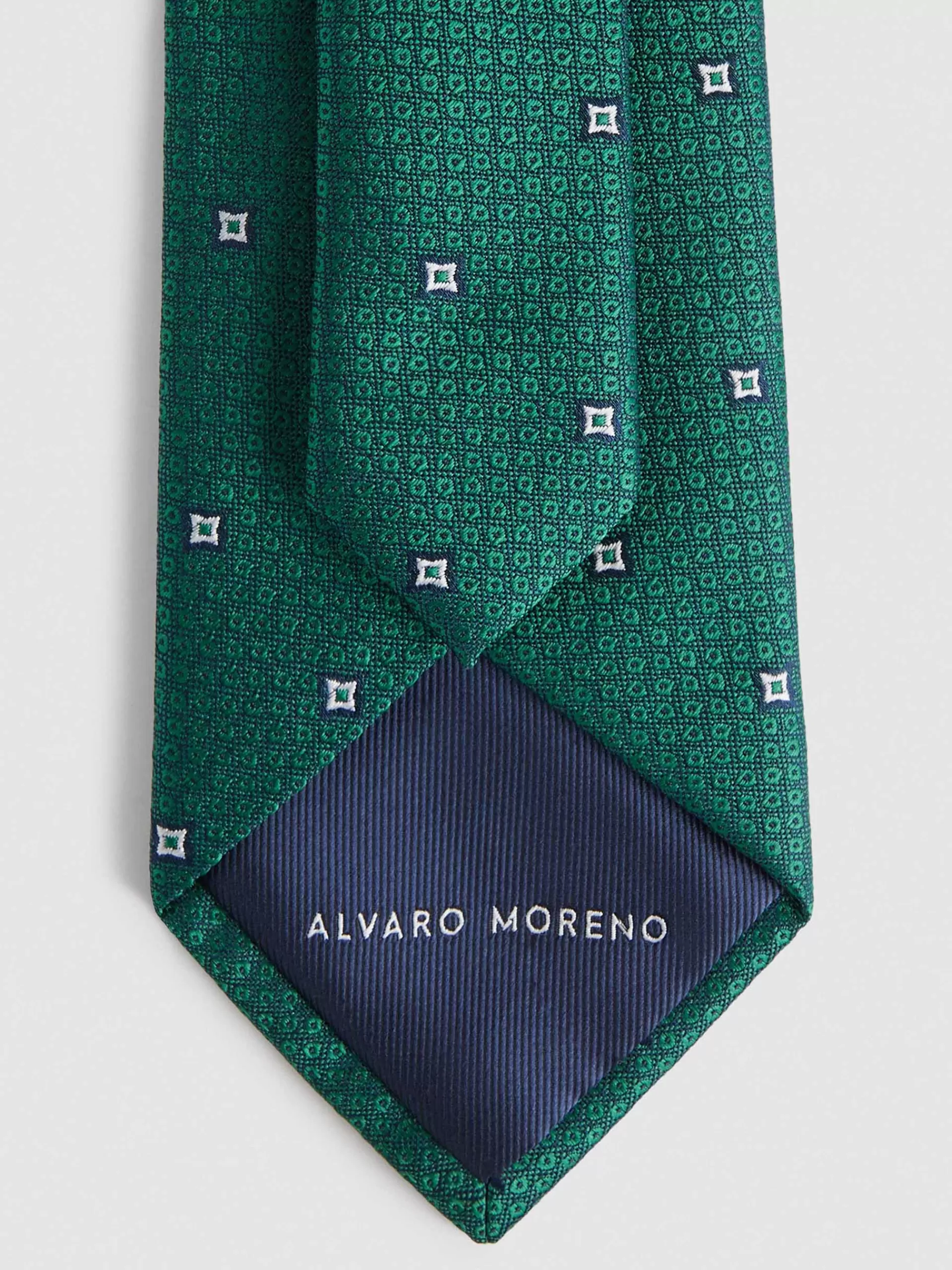Cravate Jacquard Alvaro Moreno - Vert Émeraude | Modèle exclusif en promotion limitée