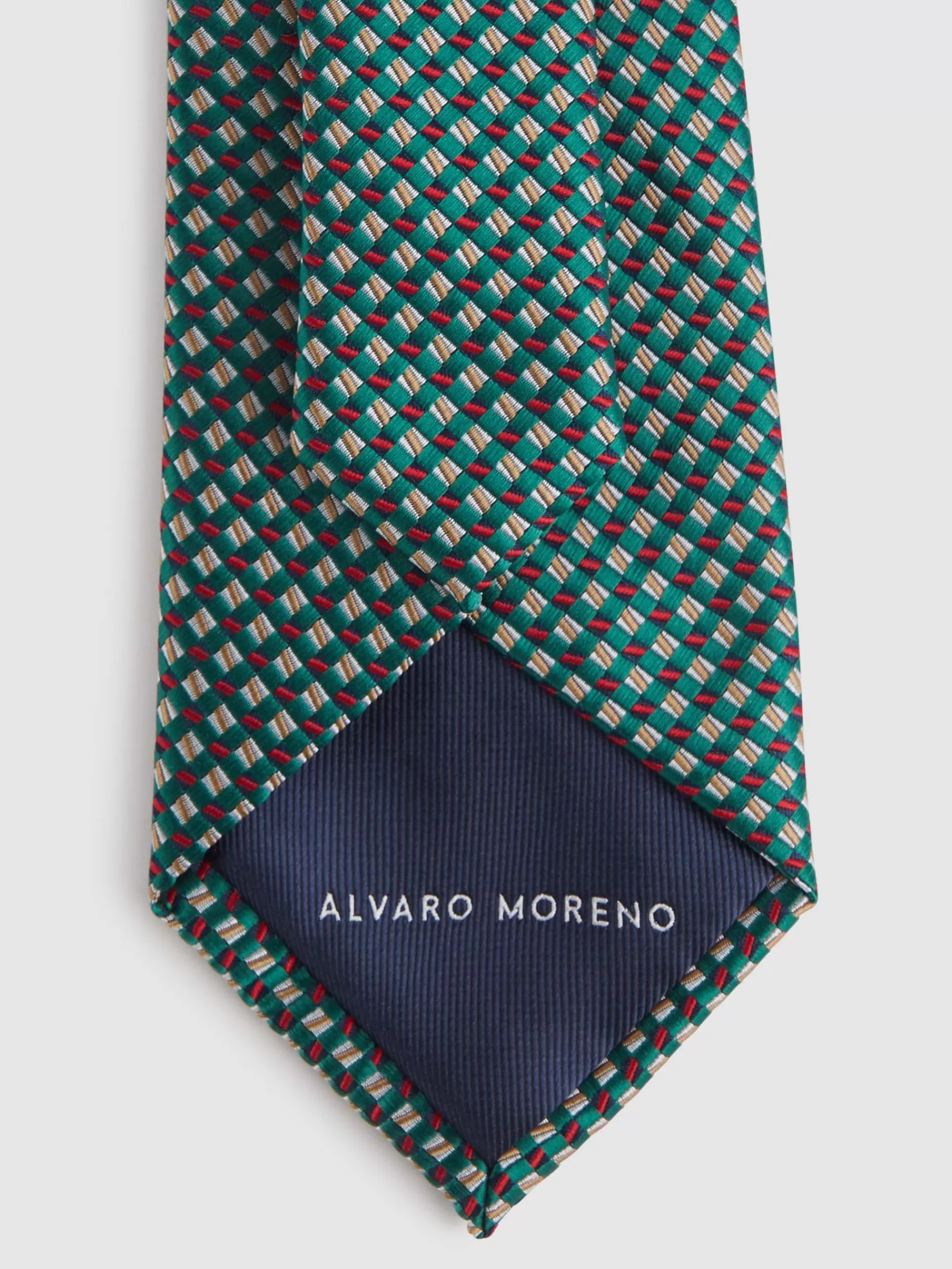 Cravate Alvaro Moreno Jacquard Vert Émeraude - Modèle exclusif MF