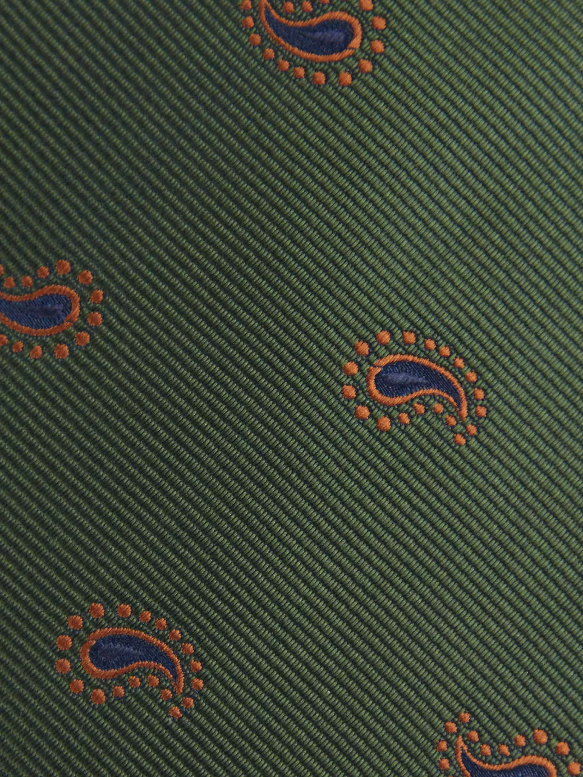 Cravate pour homme en jacquard vert émeraude - Collection Alvaro Moreno MF - Élégance intemporelle avec motifs tissés