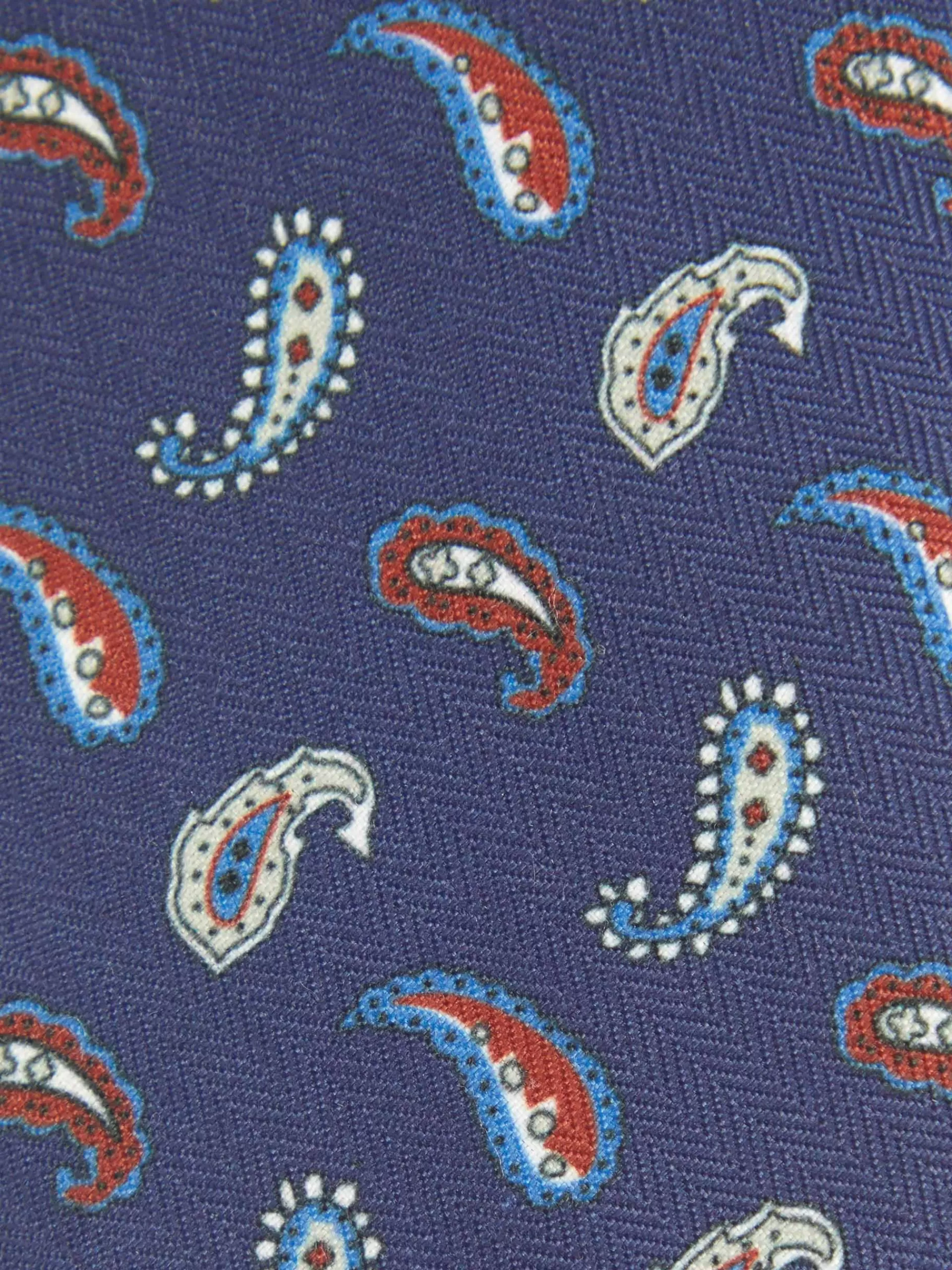 Cravate Alvaro Moreno à motifs marins - Bleu nuit élégant en promotion éclair