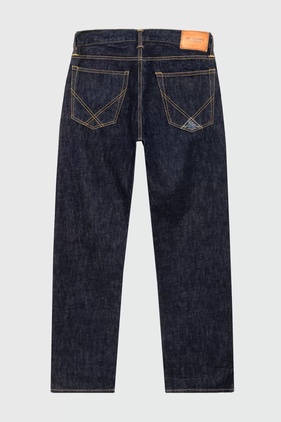 Jean droit homme Roy Rogers - Coupe large en denim japonais à lisière, effet délavé vintage