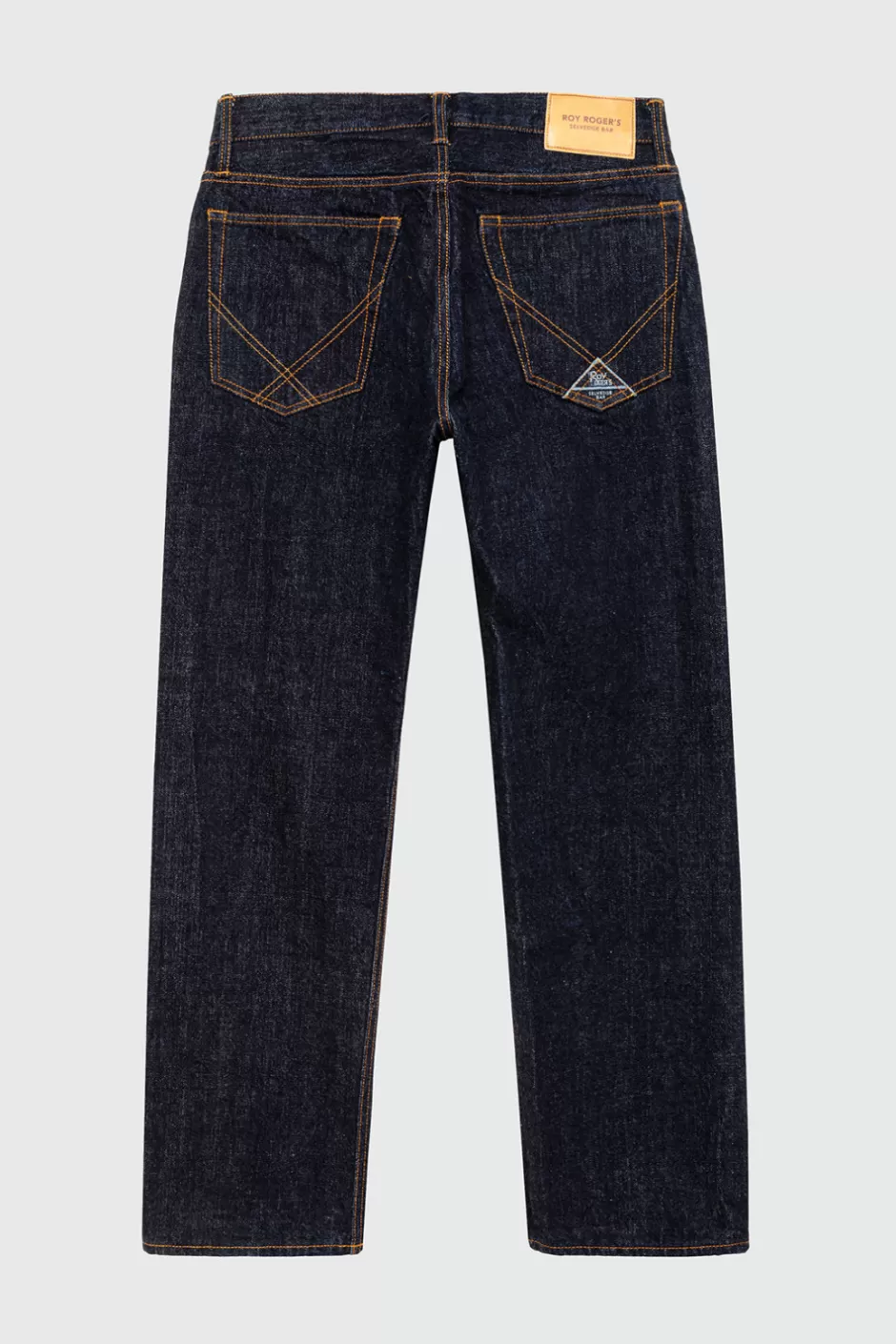 Jean droit Roy Rogers pour homme - Coupe ample délavée en denim selvedge japonais, ajustement naturel au fil des lavages