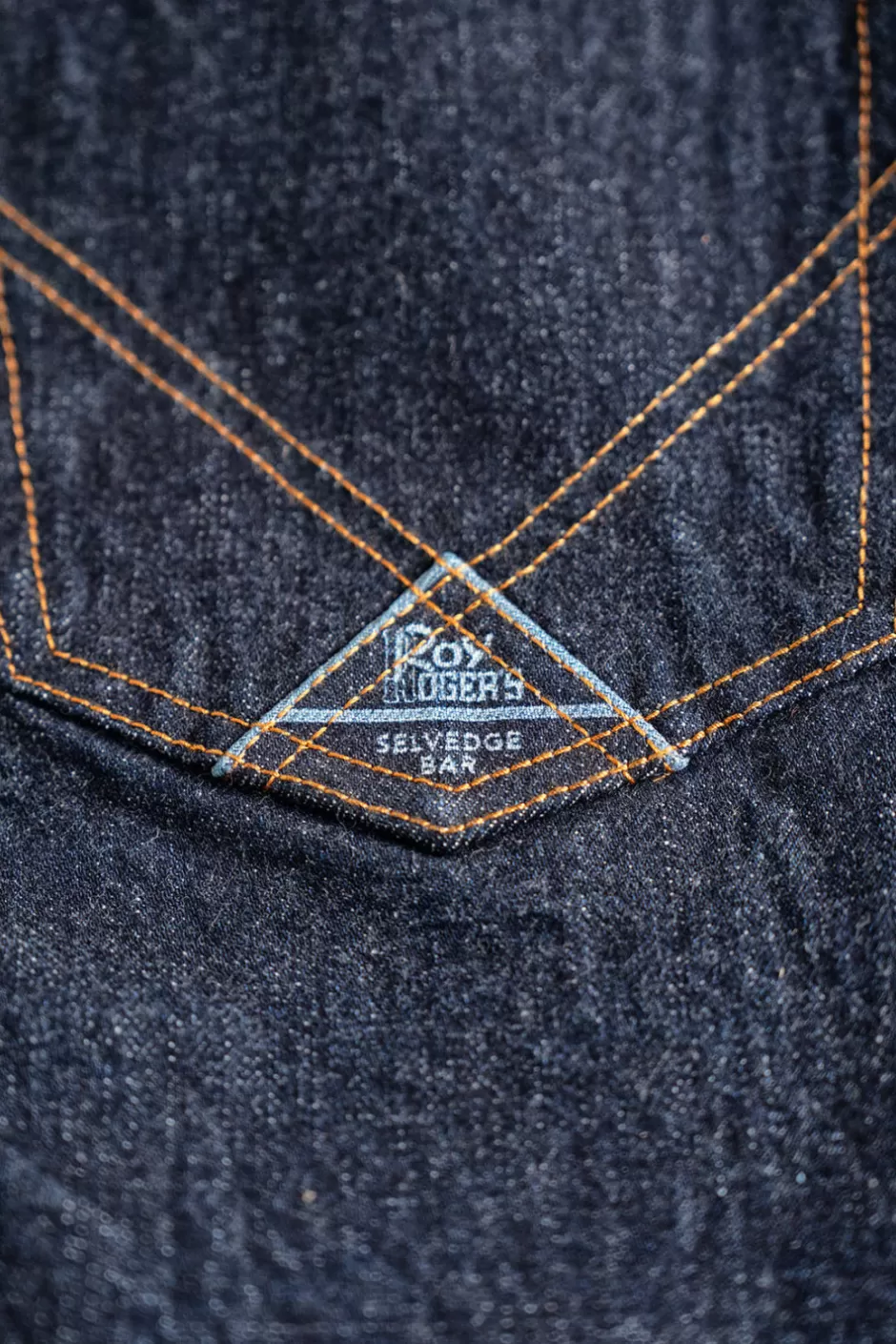 Jean droit Roy Rogers pour homme - Coupe ample délavée en denim selvedge japonais, ajustement naturel au fil des lavages