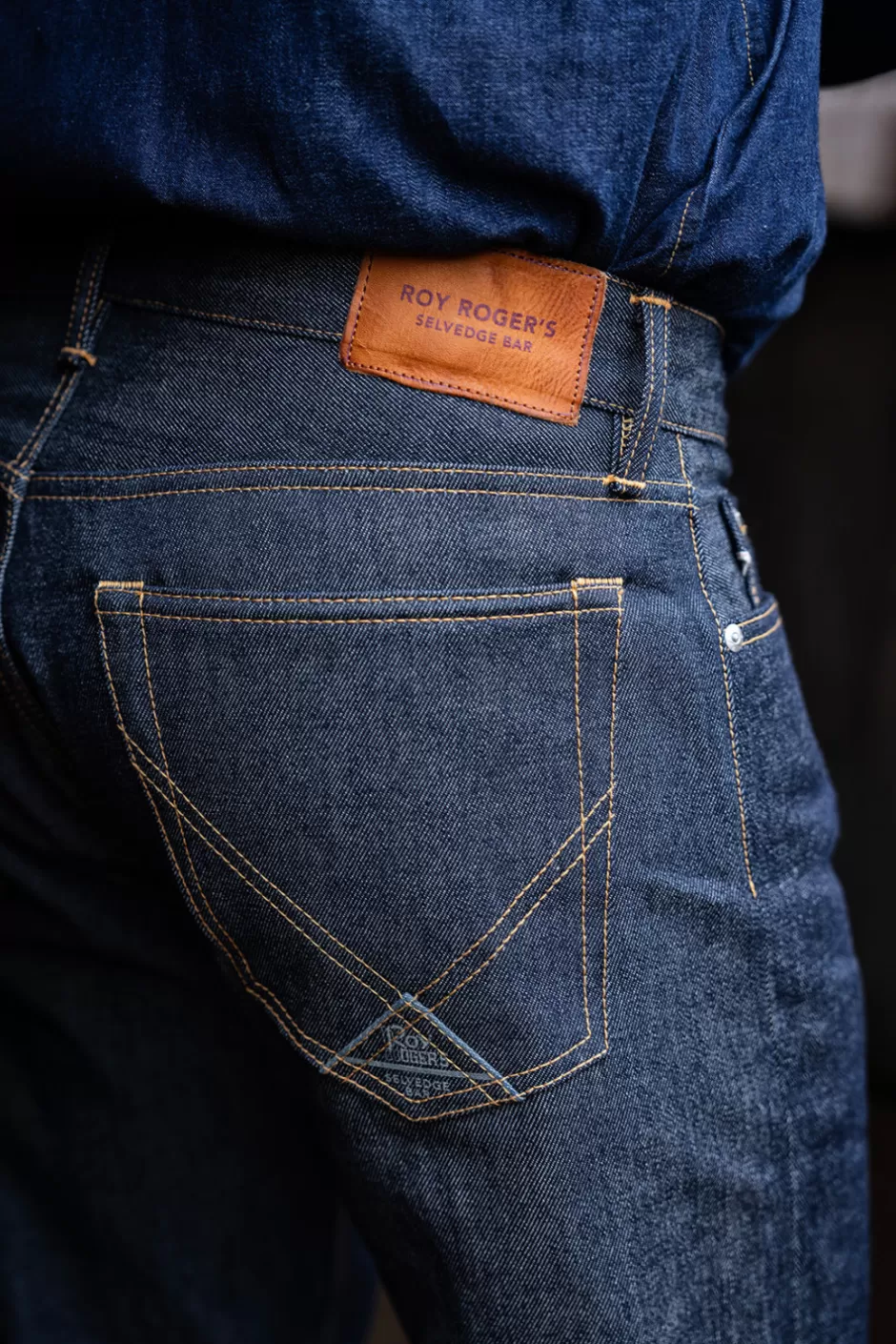 Jean droit pour Homme Roy Rogers - Coupe large en denim selvedge brut fabriqué aux États-Unis - Édition cult
