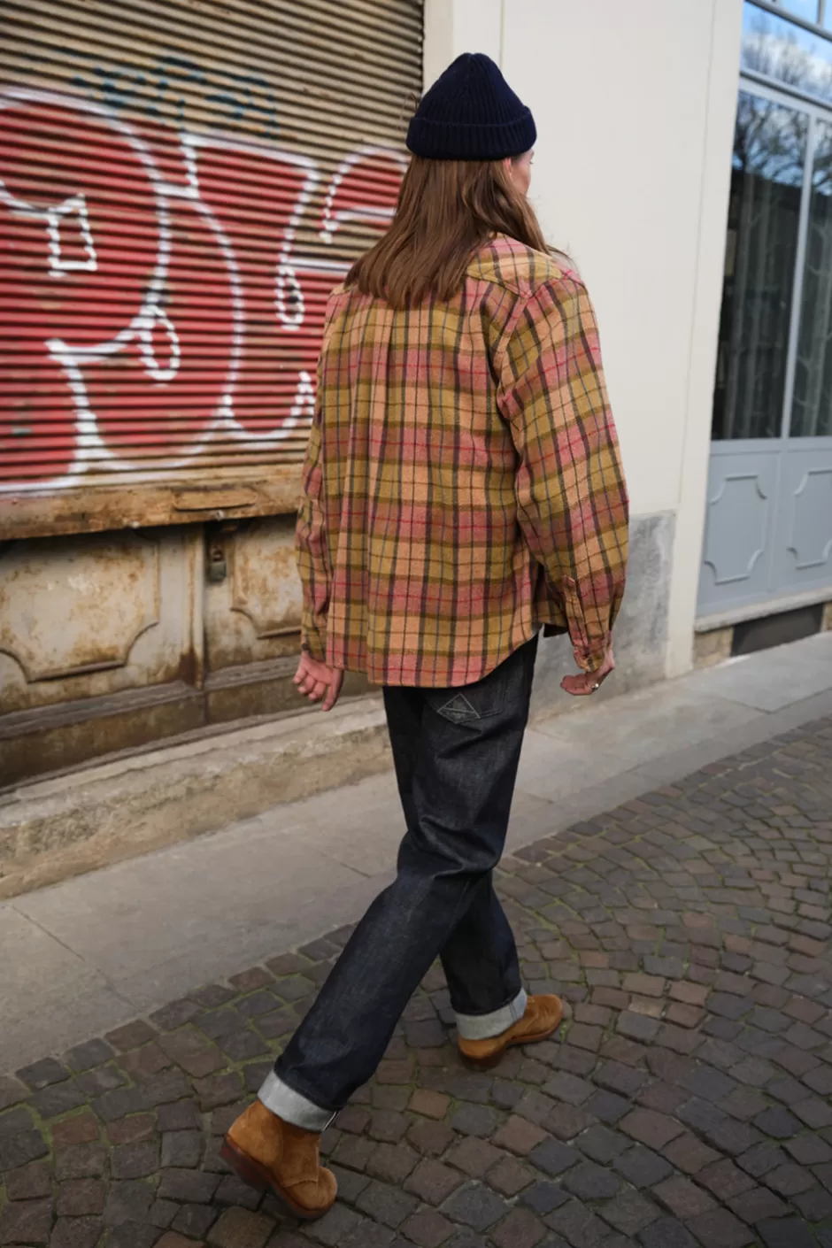 Jean Brut Selvedge Vintage - Collection Exclusive Homme Roy Rogers | Coupe Large avec Lisière Rouge et Détails Emblématiques