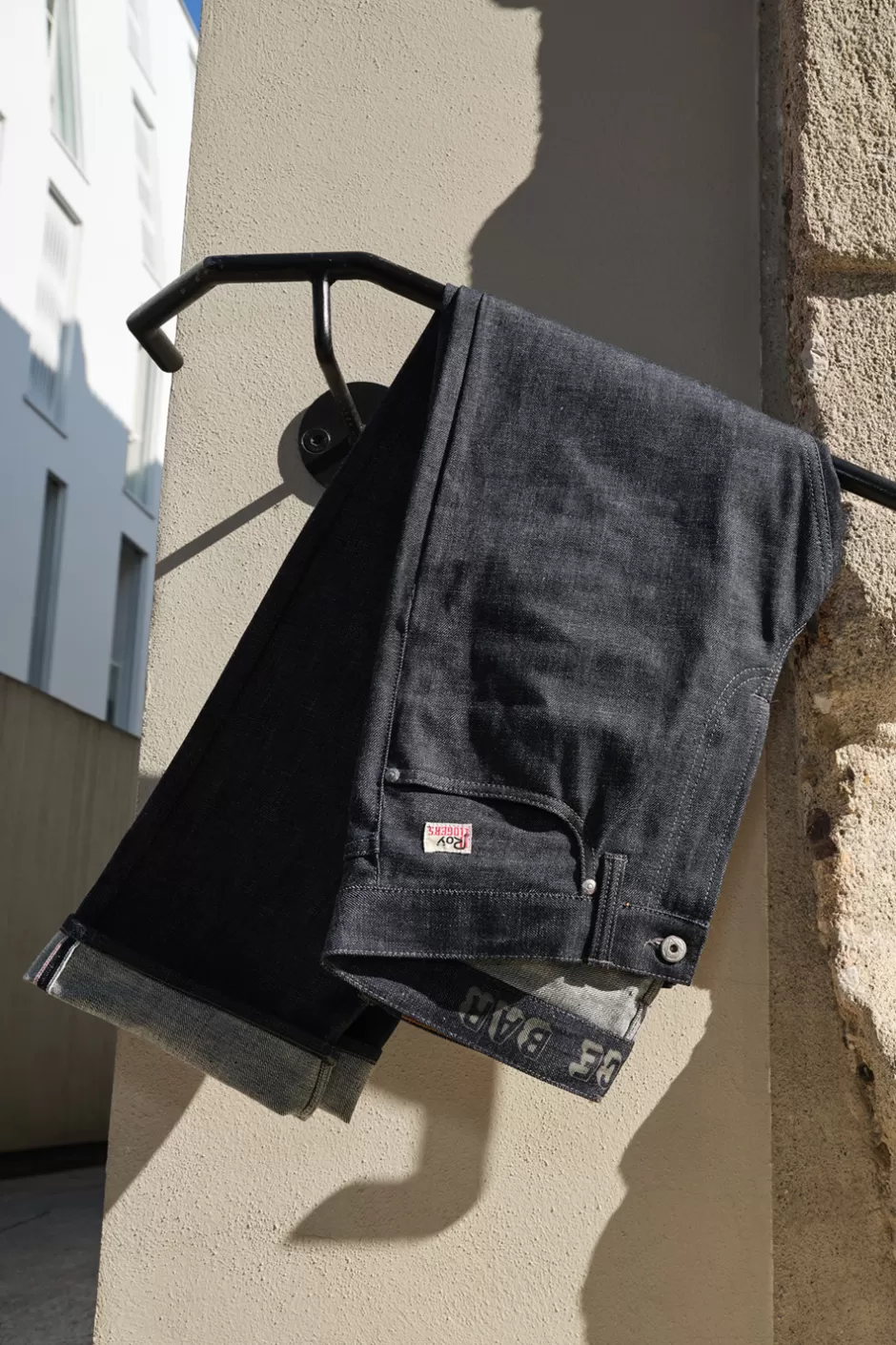Jean Brut Selvedge Vintage - Collection Exclusive Homme Roy Rogers | Coupe Large avec Lisière Rouge et Détails Emblématiques