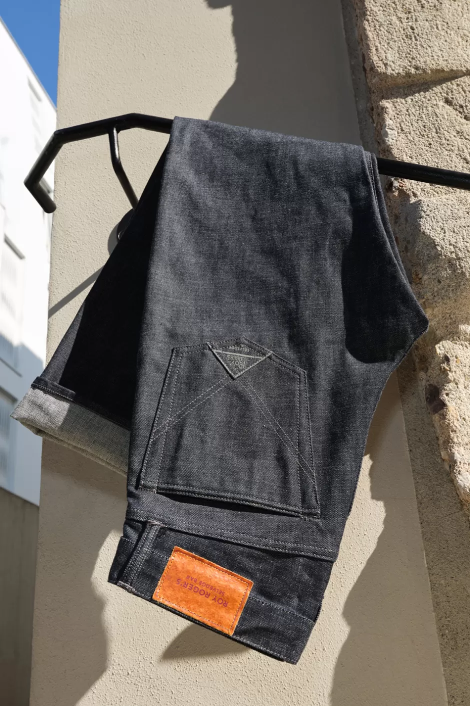 Jean Brut Selvedge Vintage - Collection Exclusive Homme Roy Rogers | Coupe Large avec Lisière Rouge et Détails Emblématiques