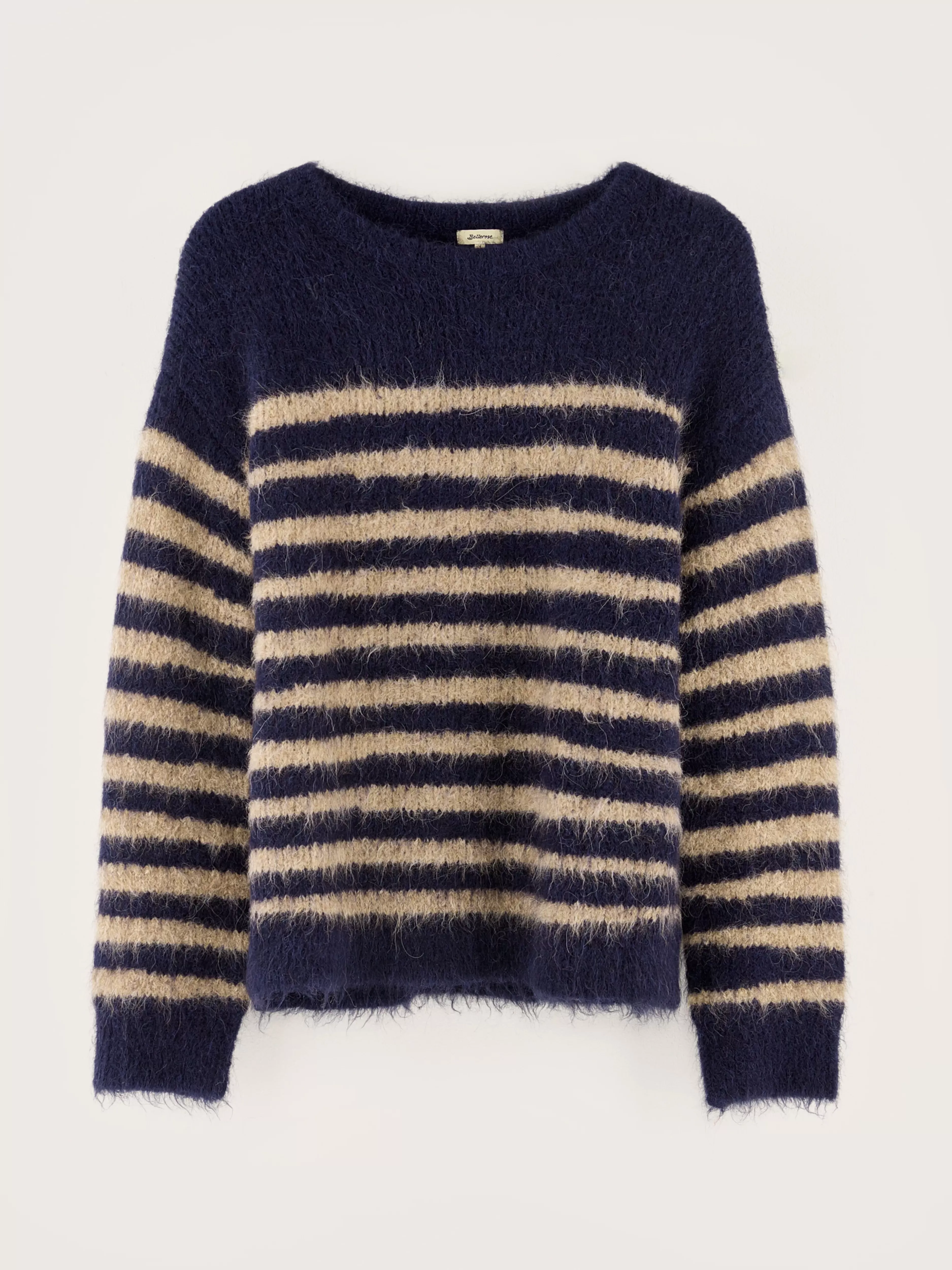 Doux col rond en laine douce - Pull confortable Bellerose pour un style décontracté urbain