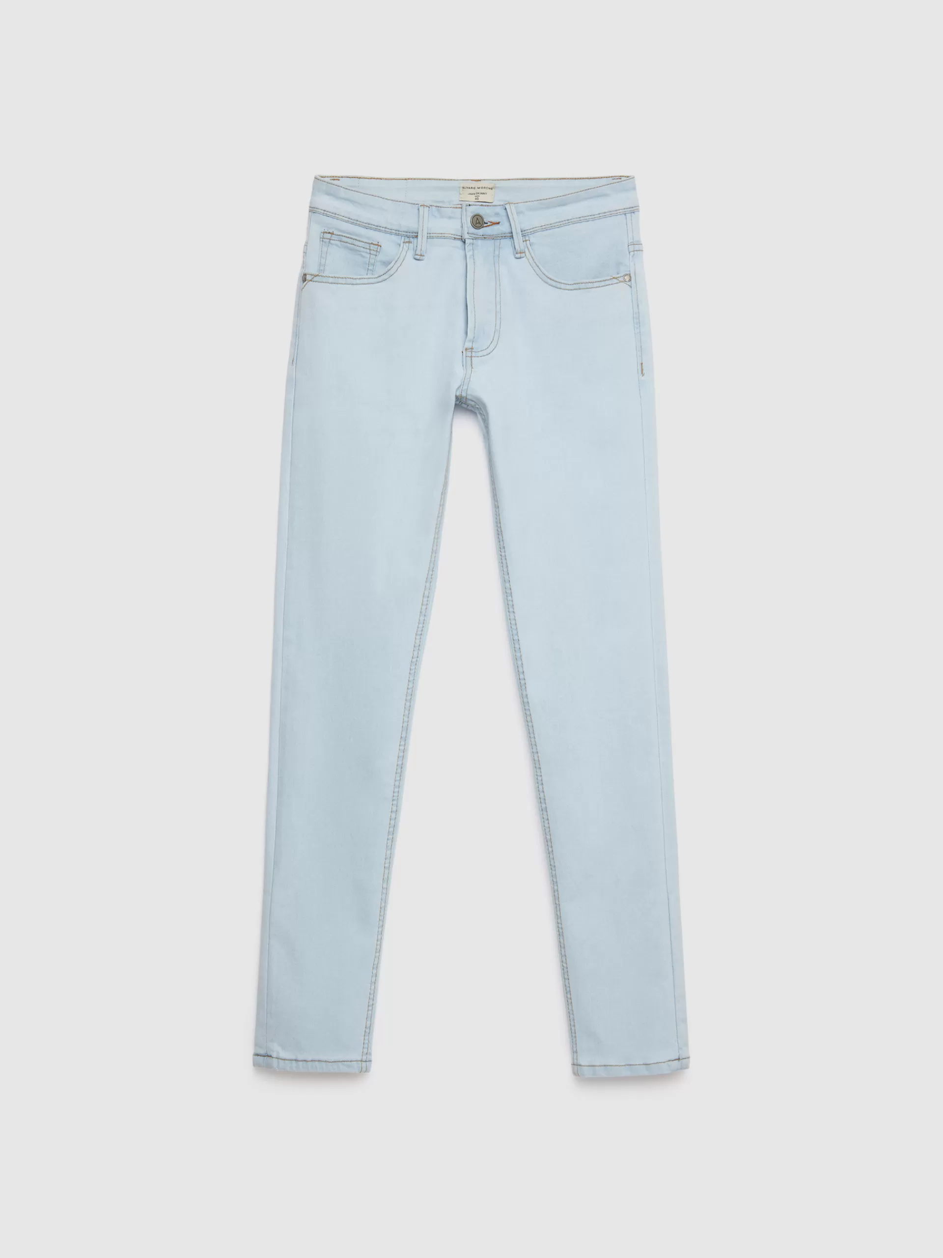 Jean cigarette Alvaro Moreno en denim bleu ciel - Coupe ajustée tendance
