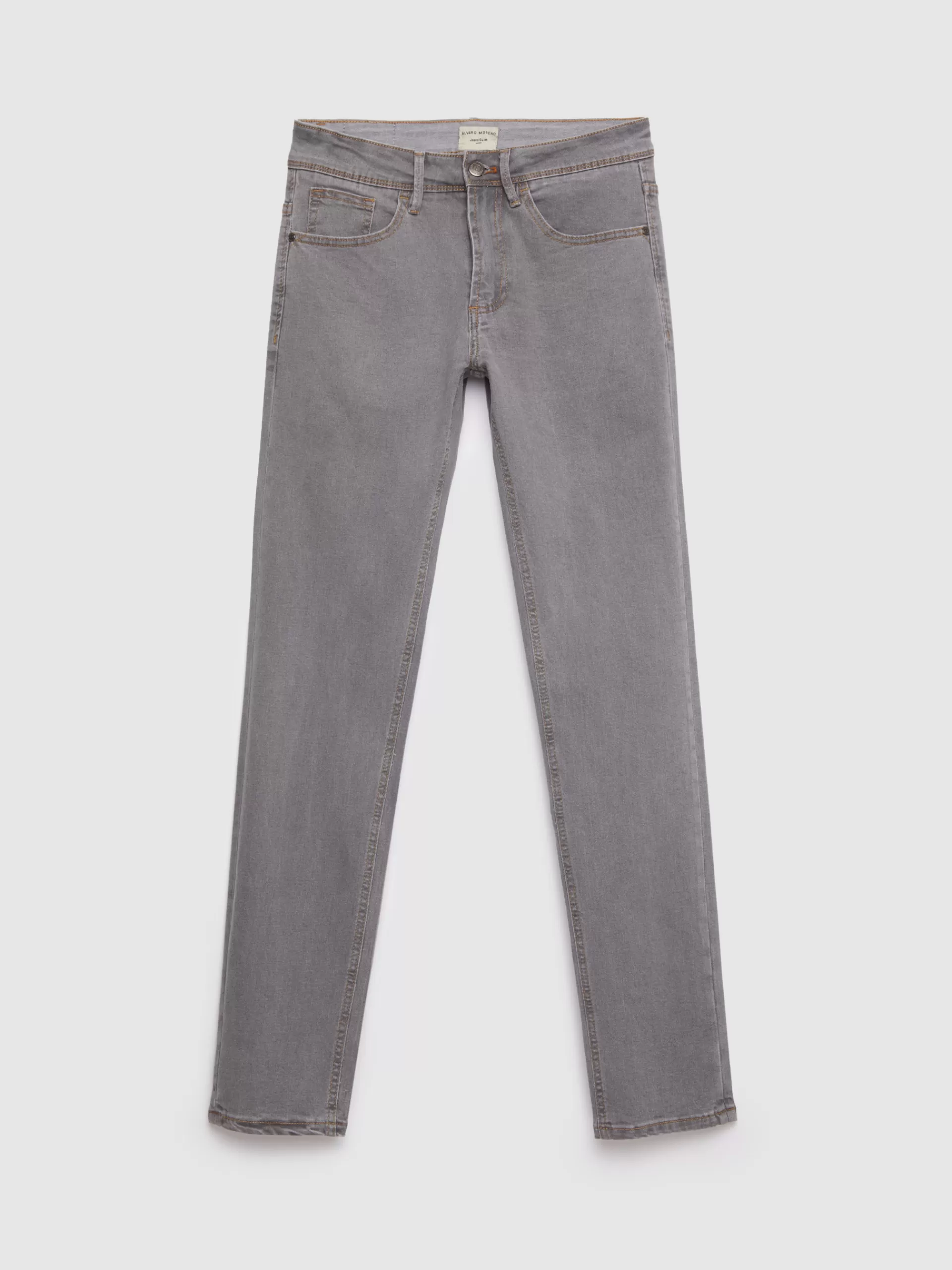 Alvaro Moreno - Jeans Slim Élégants en Denim Essentiel • Nuance Gris • Modèle Soldé