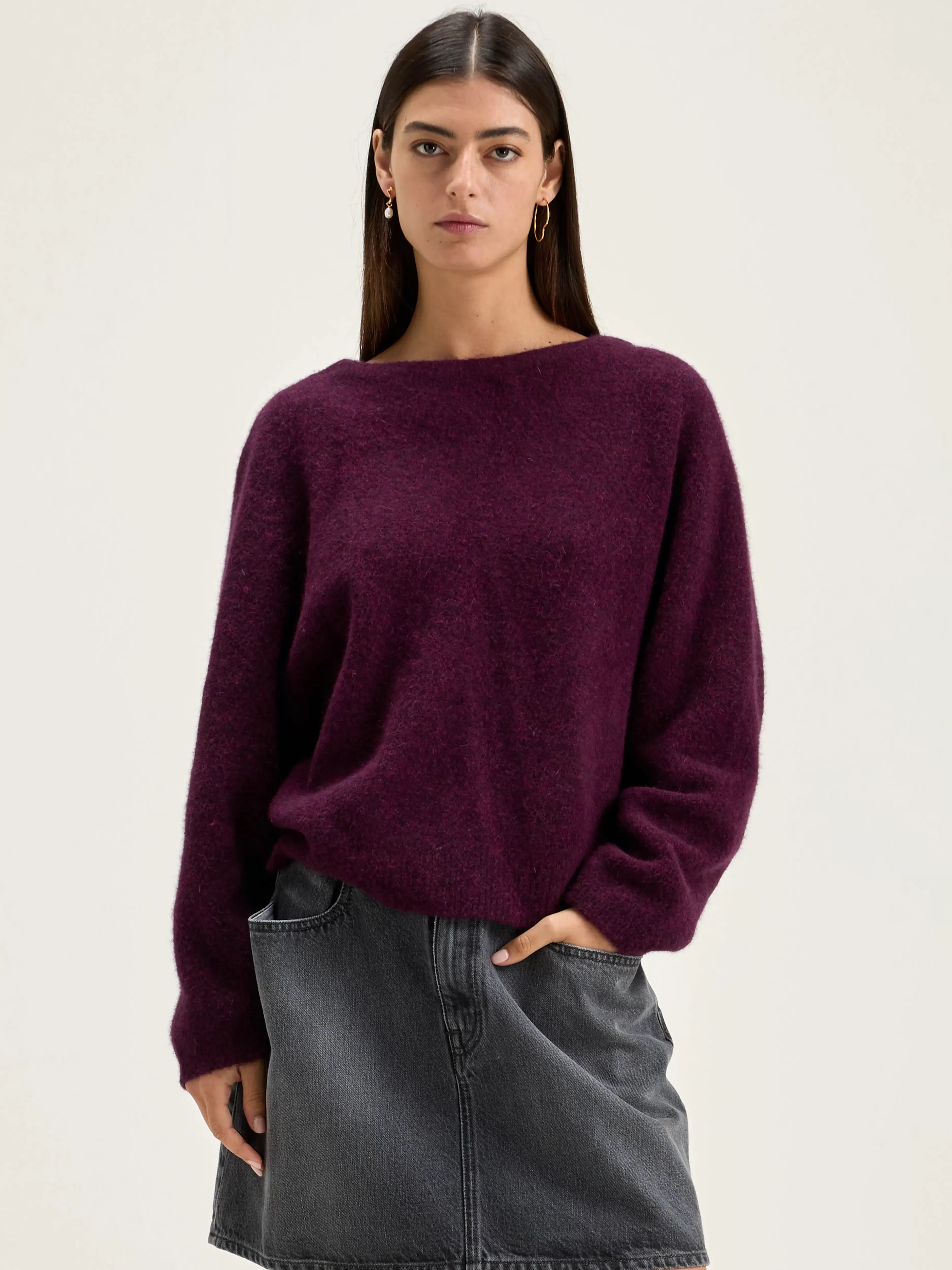 Pull col rond décontracté Bellerose - Modèle Deros en laine douce (Collection Automne-Hiver)