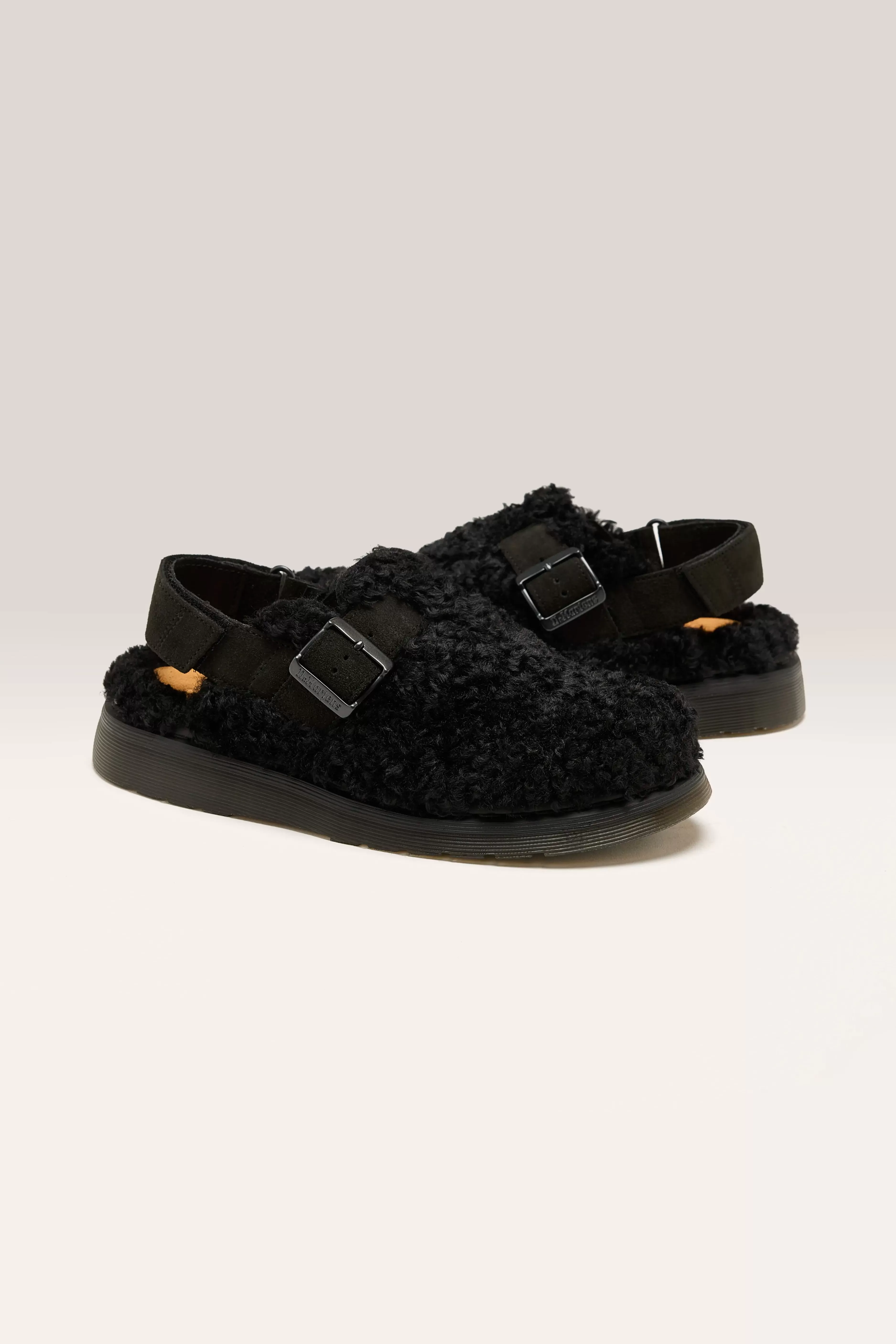 Mules Jorge II en Daim Souple avec Accents Borg - Modèle Femme par Dr. Martens | Collection Exclusive Boutique