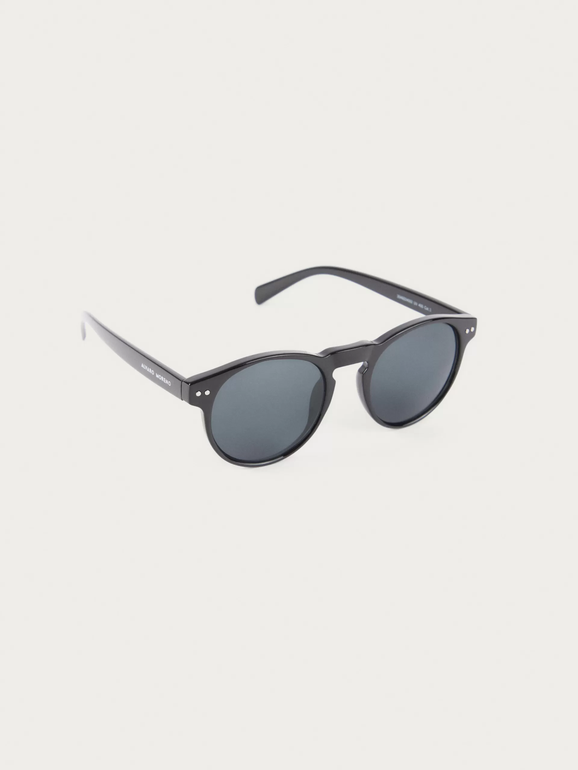 Lunettes de Soleil Alvaro Moreno Torino - Style Moderne en Noir Profond, Monture Trendy pour Homme/Femme