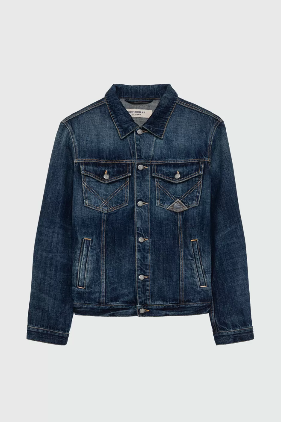 Veste Denim Roy Rogers pour Homme - Collection Stonhenge Redessinée, Style Minimaliste Intemporel