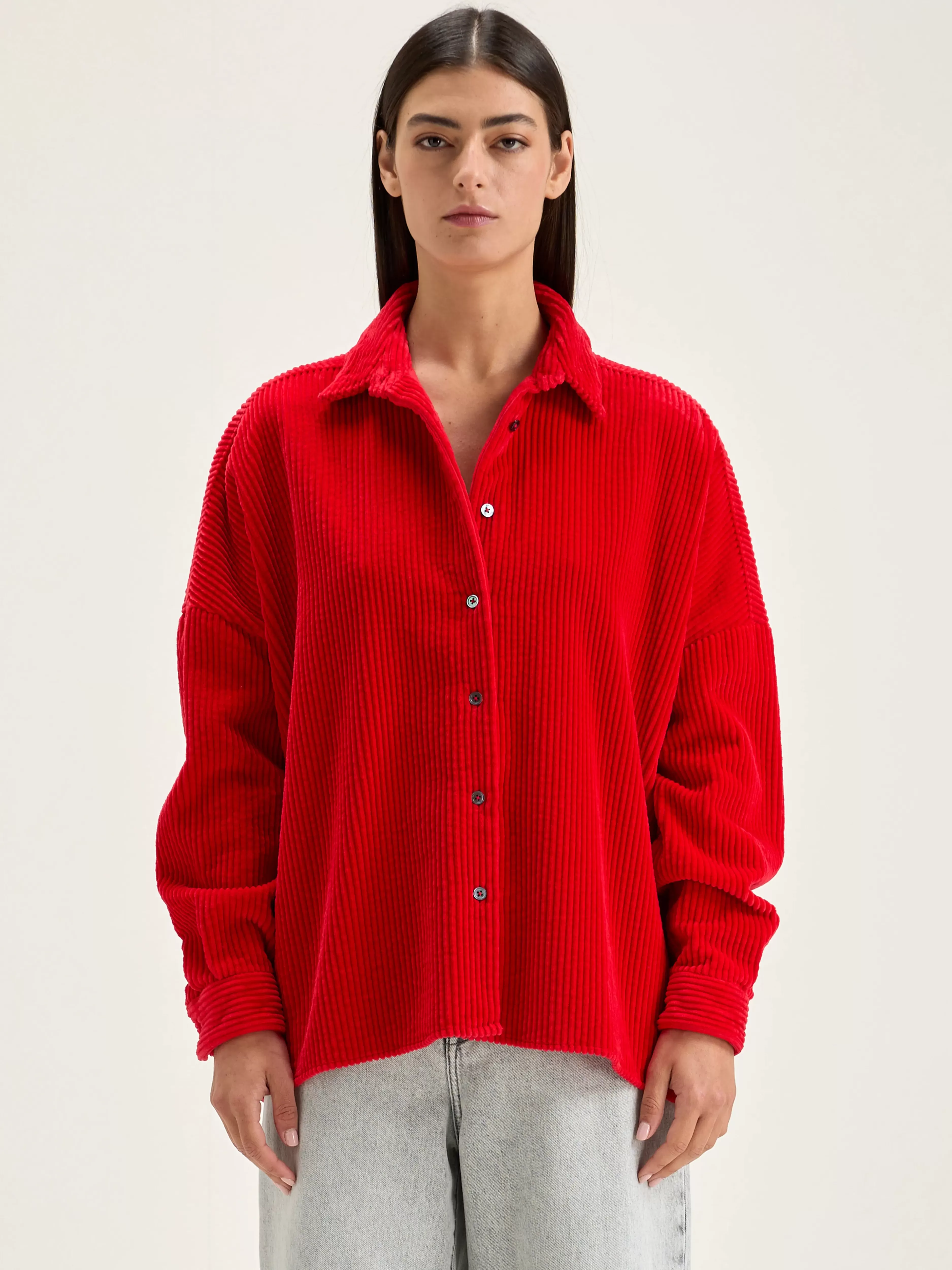 Découvrez la Chemise GINNA en Velours Côtelé - Style Bellerose | Promotion Automnale Exclusivement Conçue pour un Confort Urbain Intemporel