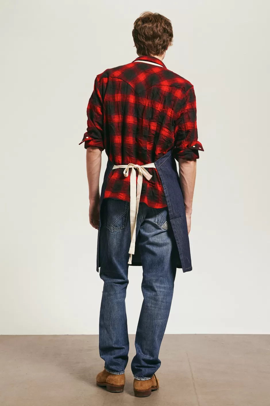 Tablier Denim Vintage Donna Roy Rogers - Finition Lavée Naturelle avec Détails Authentiques