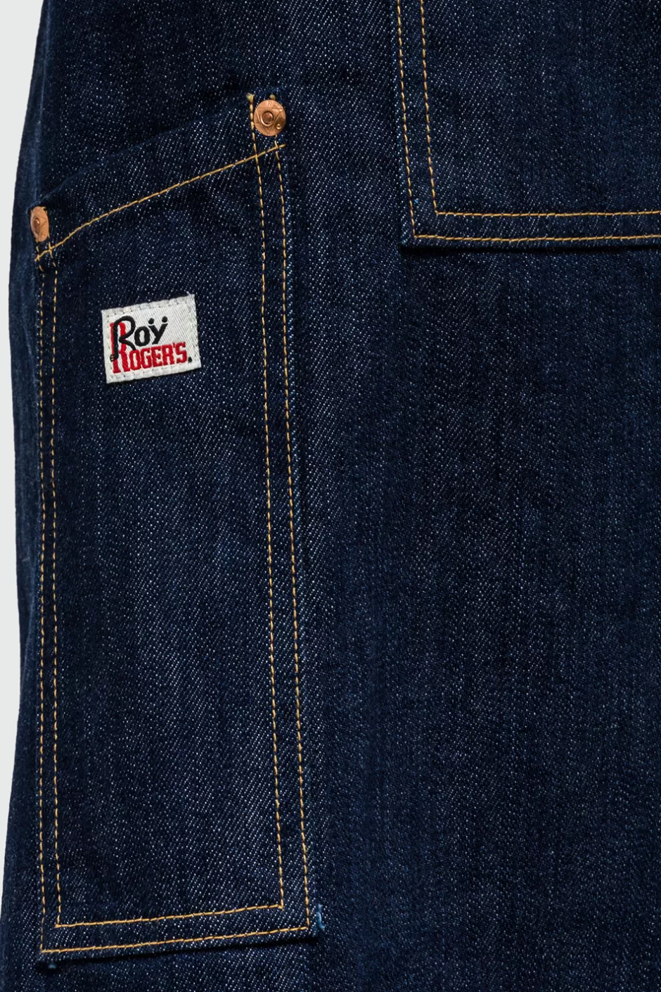 Tablier Denim Vintage Donna Roy Rogers - Finition Lavée Naturelle avec Détails Authentiques