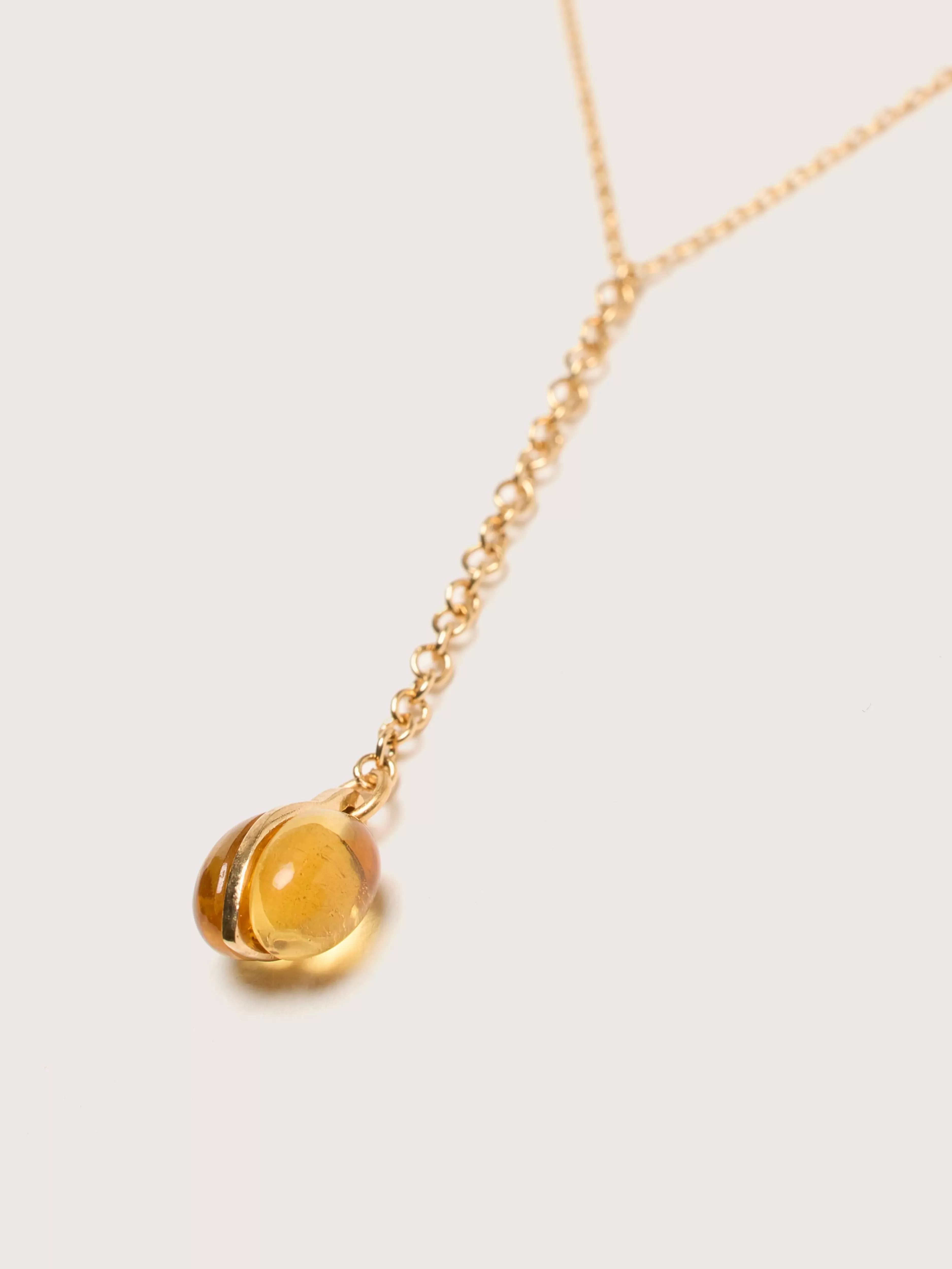 Collier Citrine Goutte Élégant - Promotion Éclair Helena Rohner | Pièce Unique en Quartz Naturel