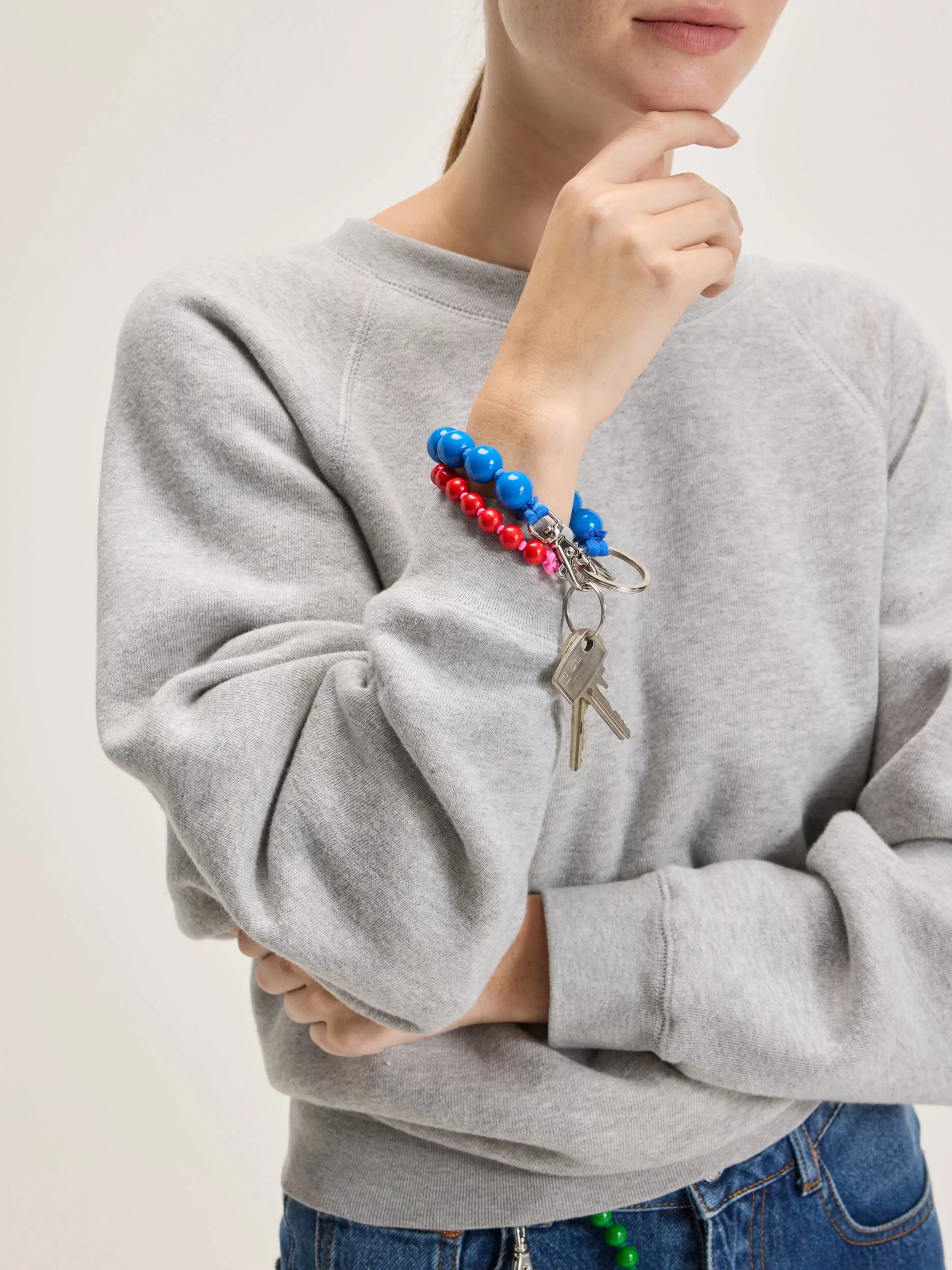 Porte-clés Perles Élégant avec Chaîne Courte - Design Personnalisable Ina Seifart