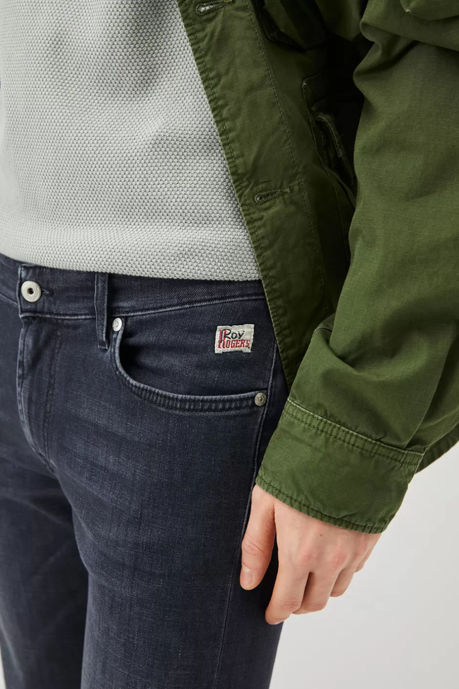 Jean Homme Slim Vintage Roy Rogers 517 Dean - Détails Usés Authentiques