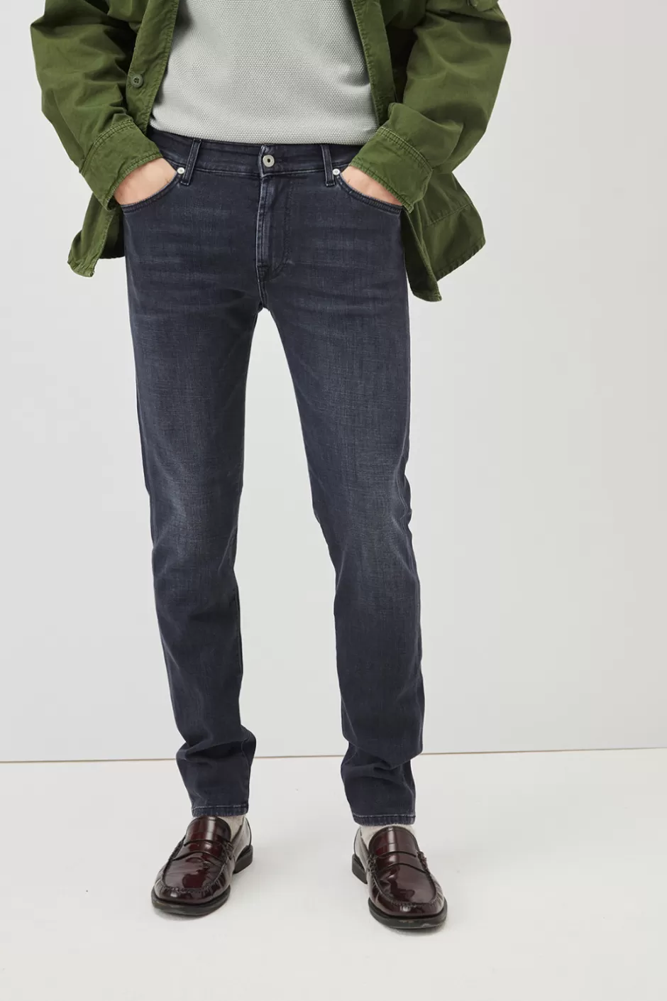 Jean Homme Slim Vintage Roy Rogers 517 Dean - Détails Usés Authentiques