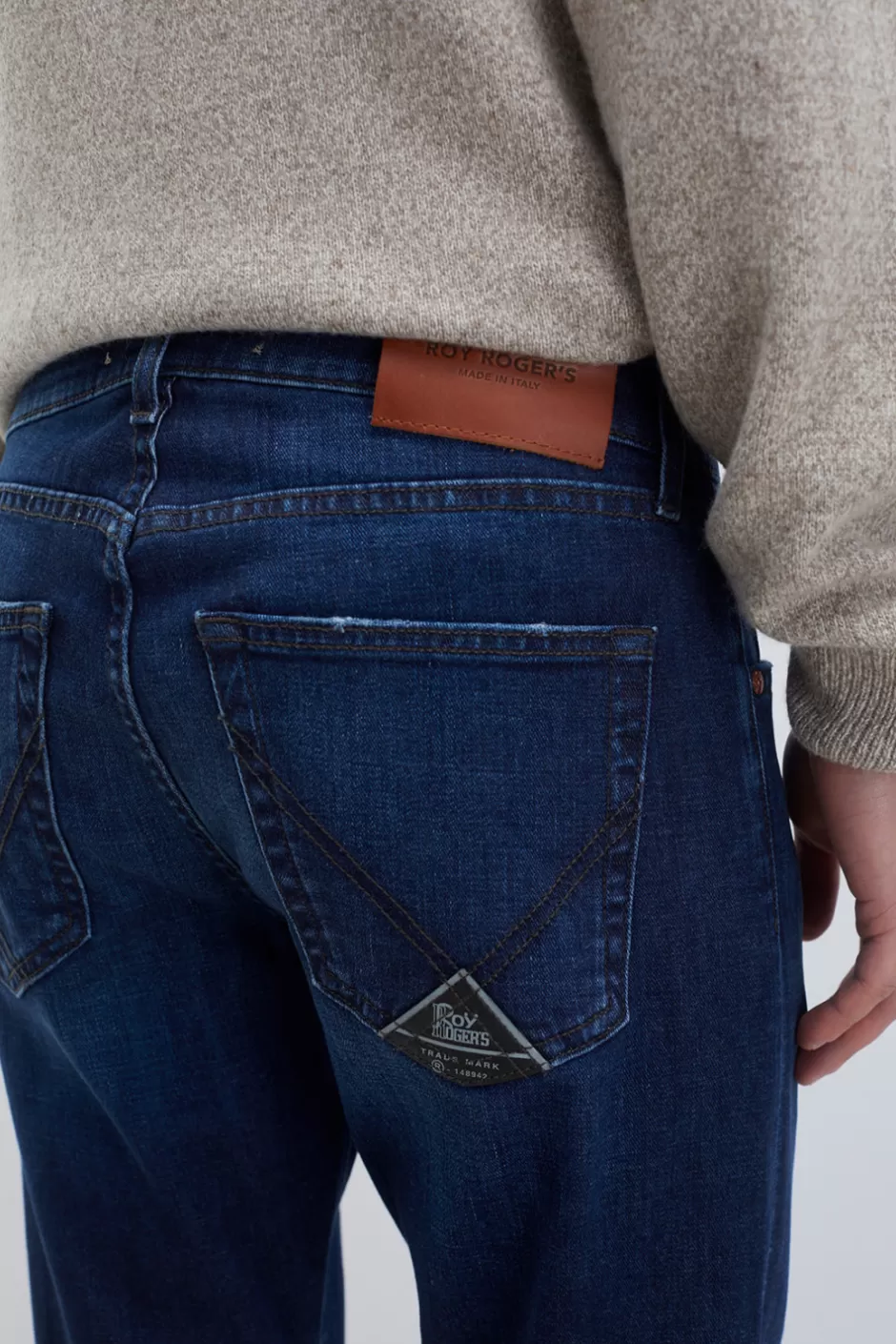 Roy Rogers Homme - Jean droit délavé Derek 527, Modèle exclusif avec détails vintage
