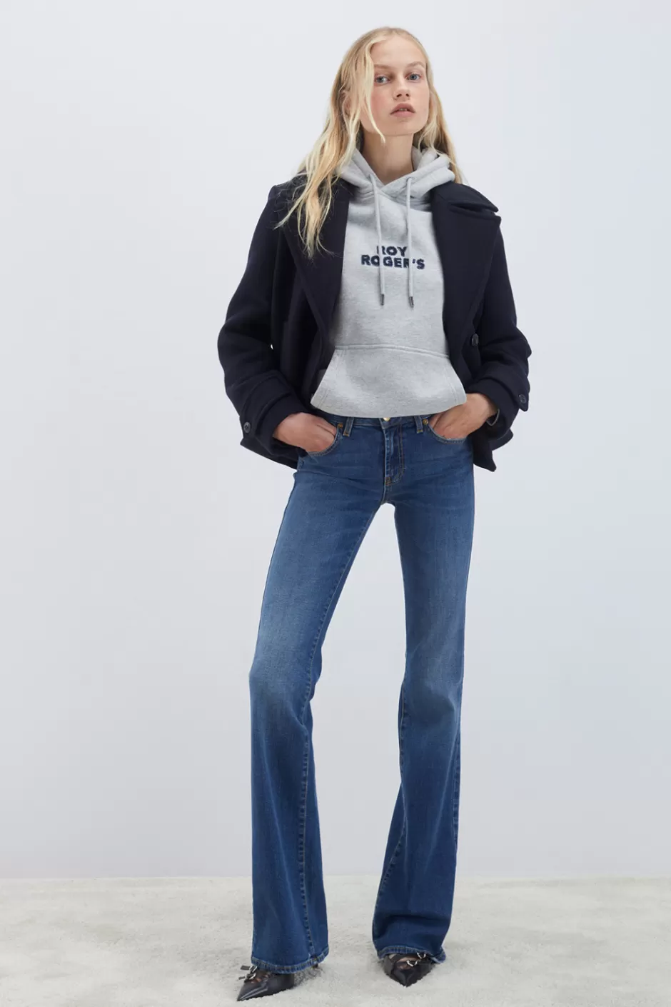 Jean Slim Donna & Roy - Collection Printemps Édition Limitée avec Motif Rogers et Broderies Alison