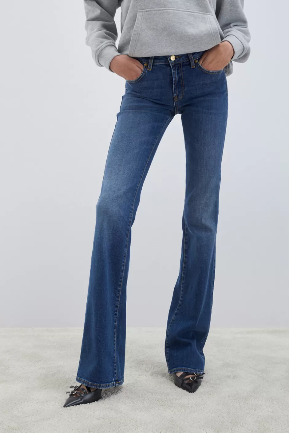Jean Slim Donna & Roy - Collection Printemps Édition Limitée avec Motif Rogers et Broderies Alison