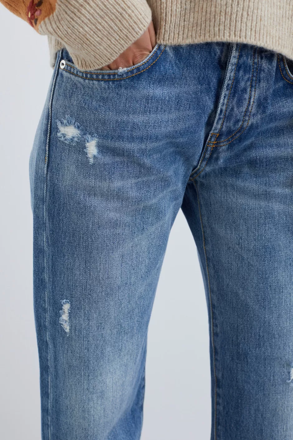 Pantalon Jean Donna Roy Rogers - Collection Printemps par Oskar Solomun, Détails Emblématiques et Coupe Femme Moderne