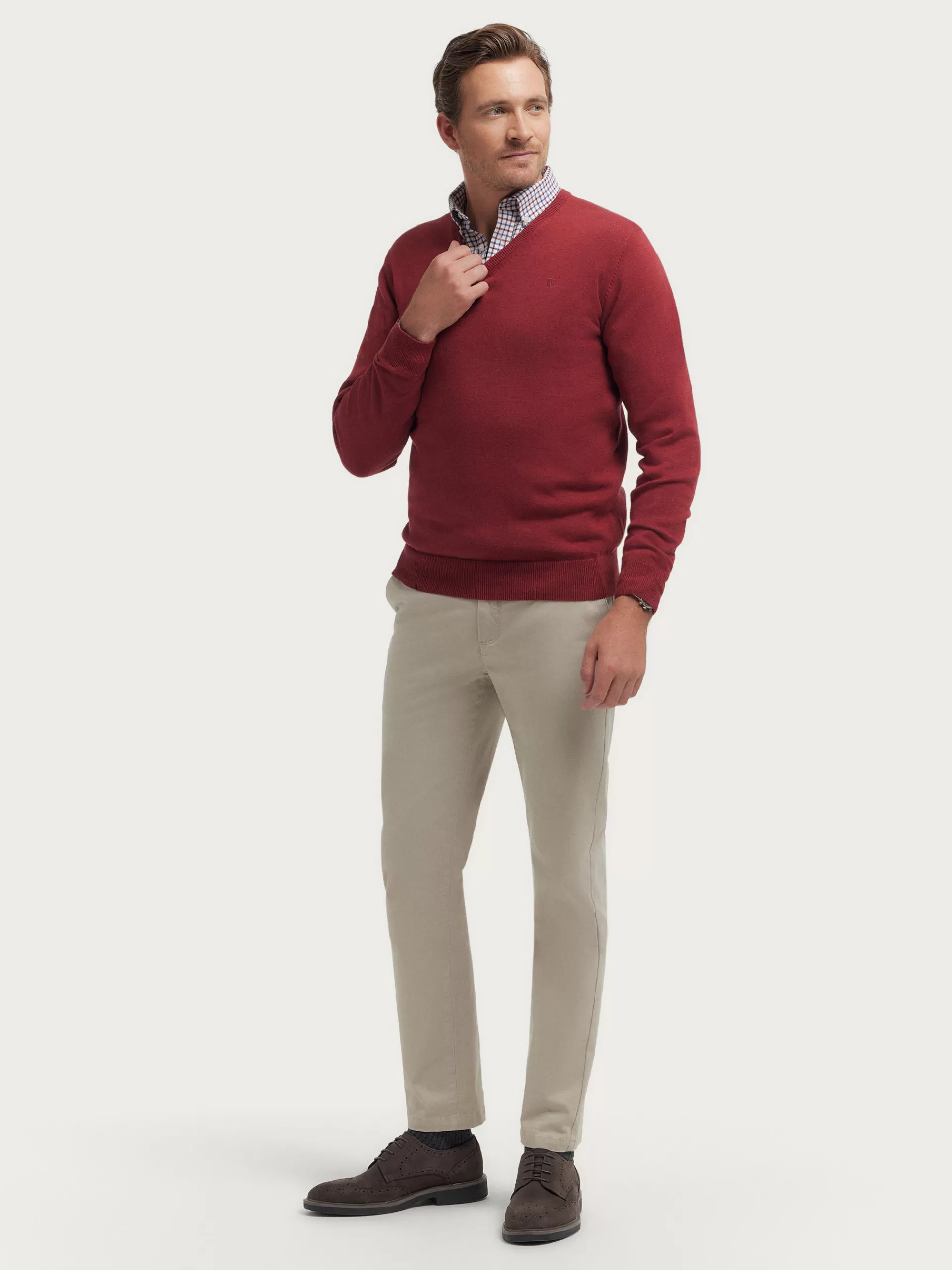 Flash Sale Alvaro Moreno JERSEY V-NECK TRENDY  Burdeos