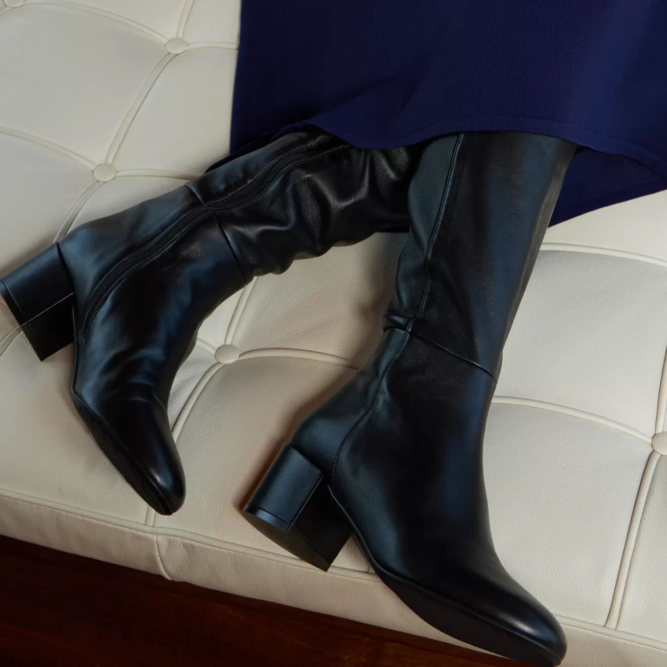 Aquatalia - Bottines Lizetta Noir en Cuir Souple - Style Urbain & Prix Doux