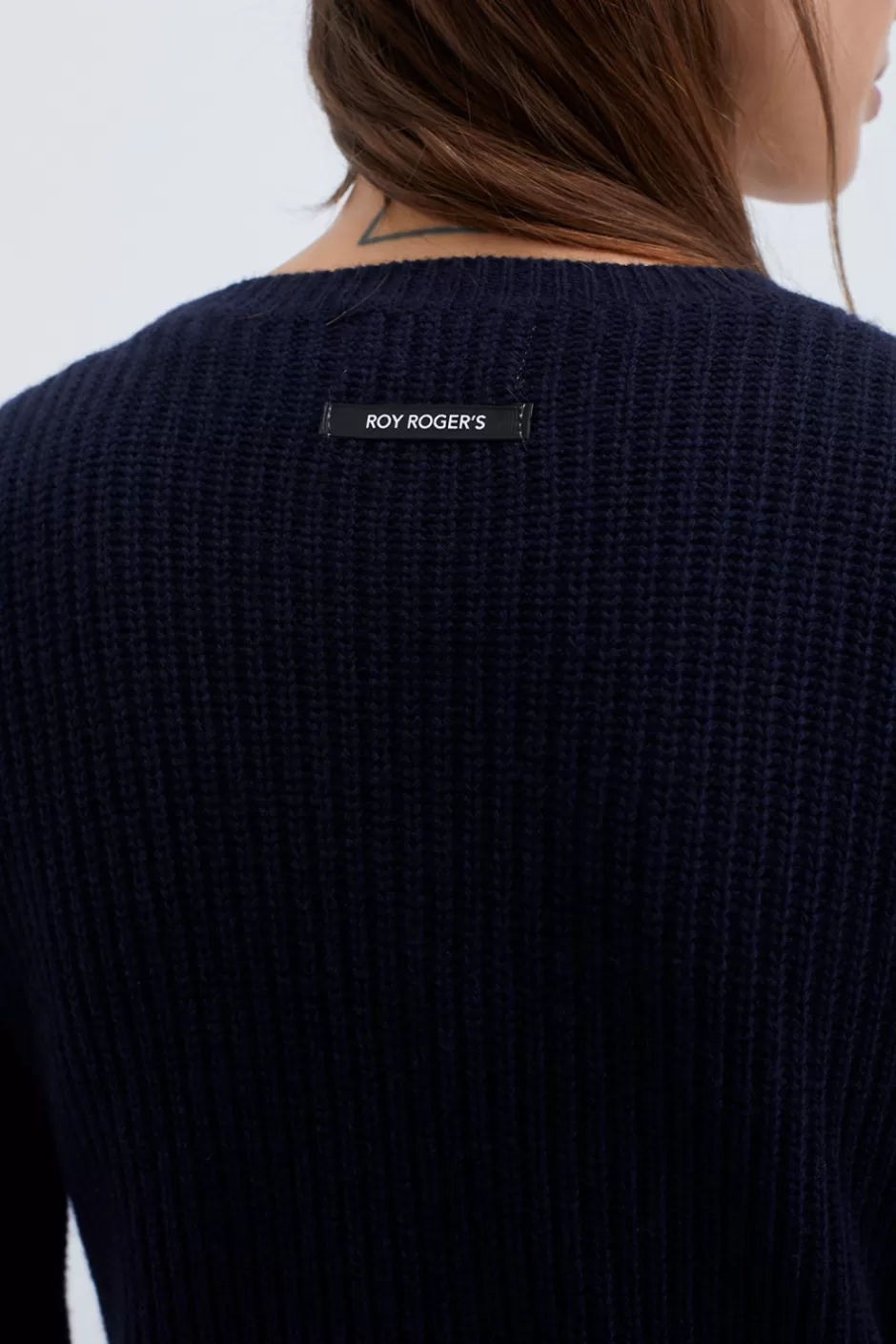 Pull Femme en Laine Douce - Col Rond Roy Rogers avec Motif Côtes Élégantes